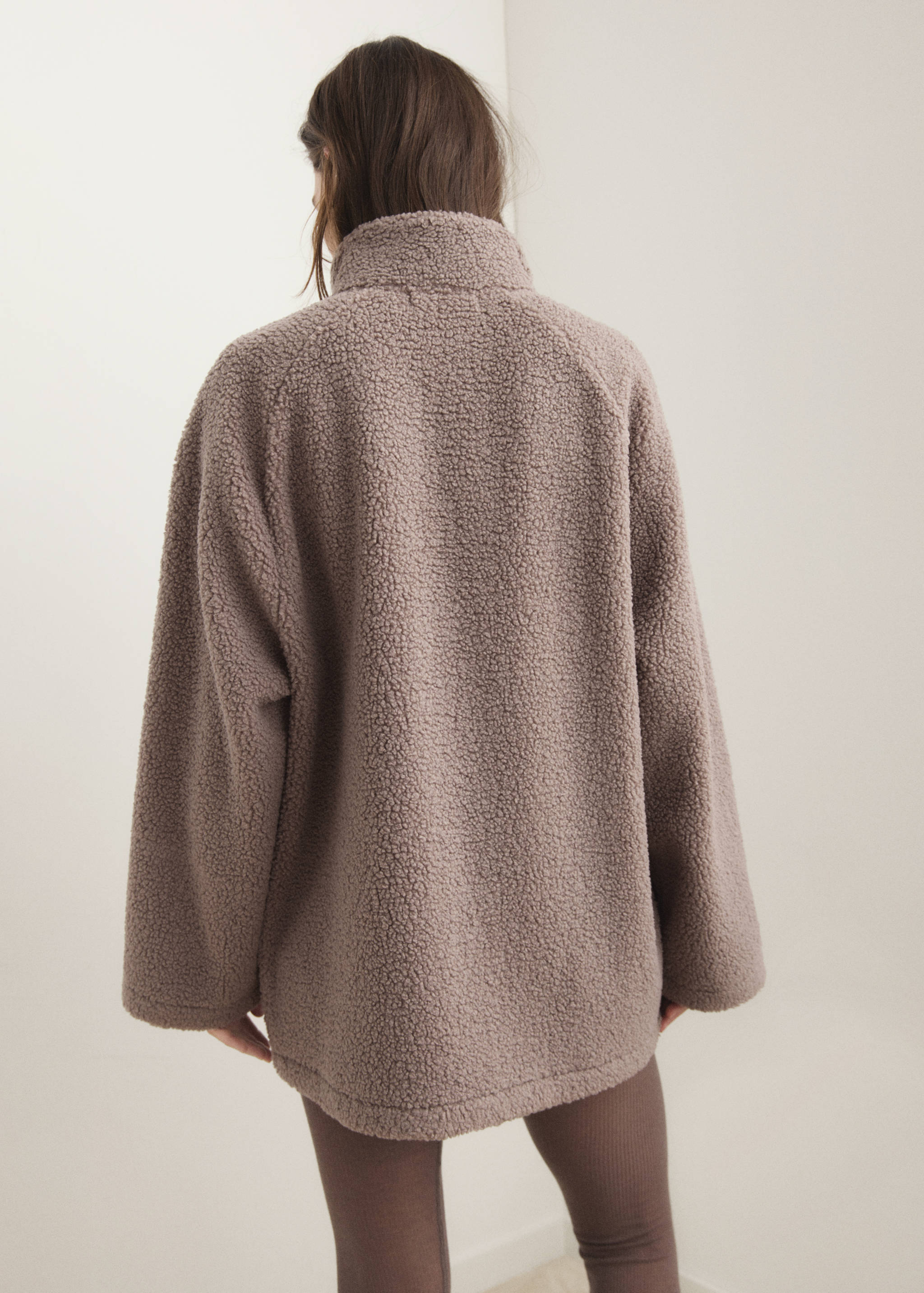 Cardigan effet mouton à boutons - Verso de l’article