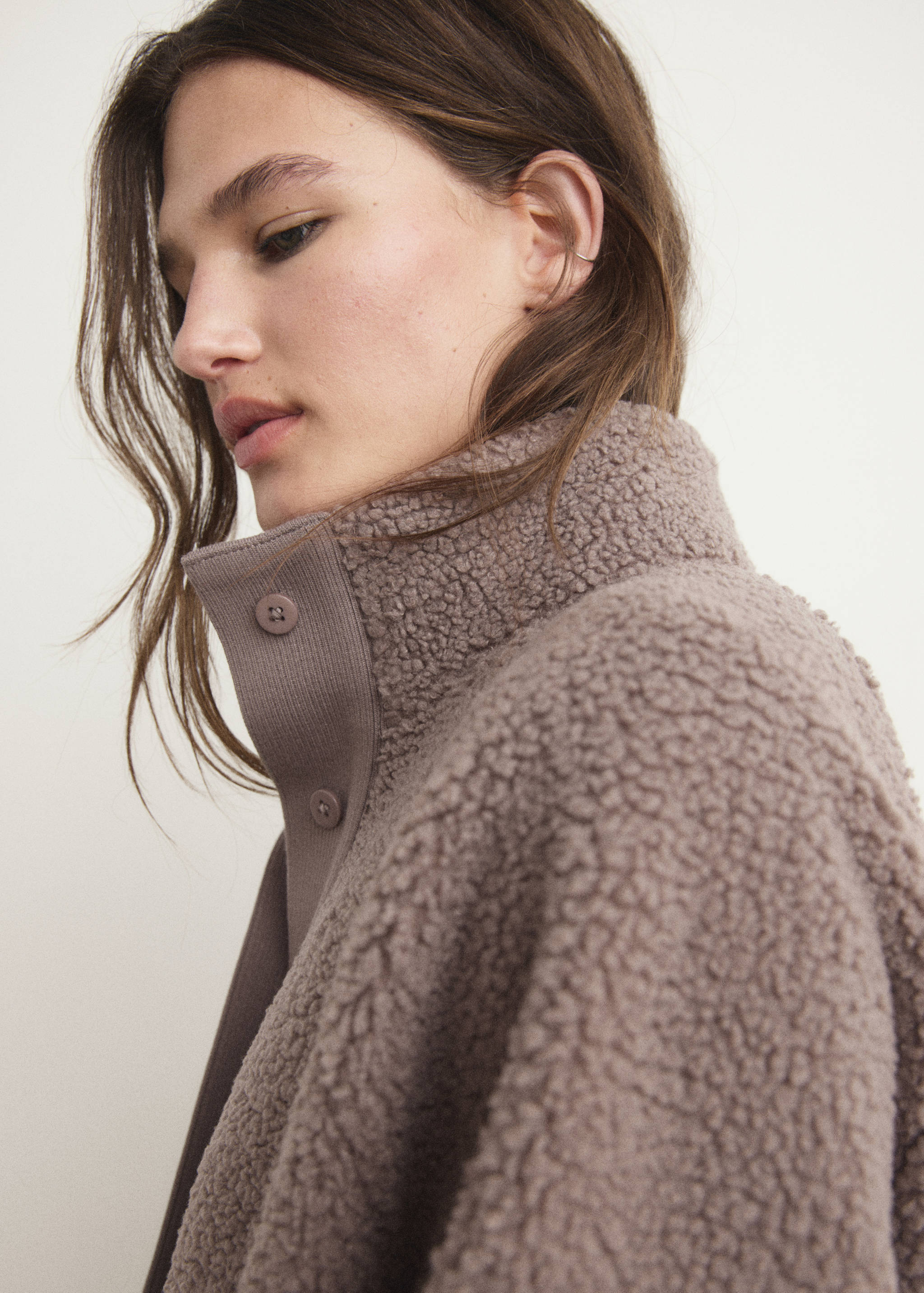 Cardigan effet mouton à boutons - Détail de l'article 1