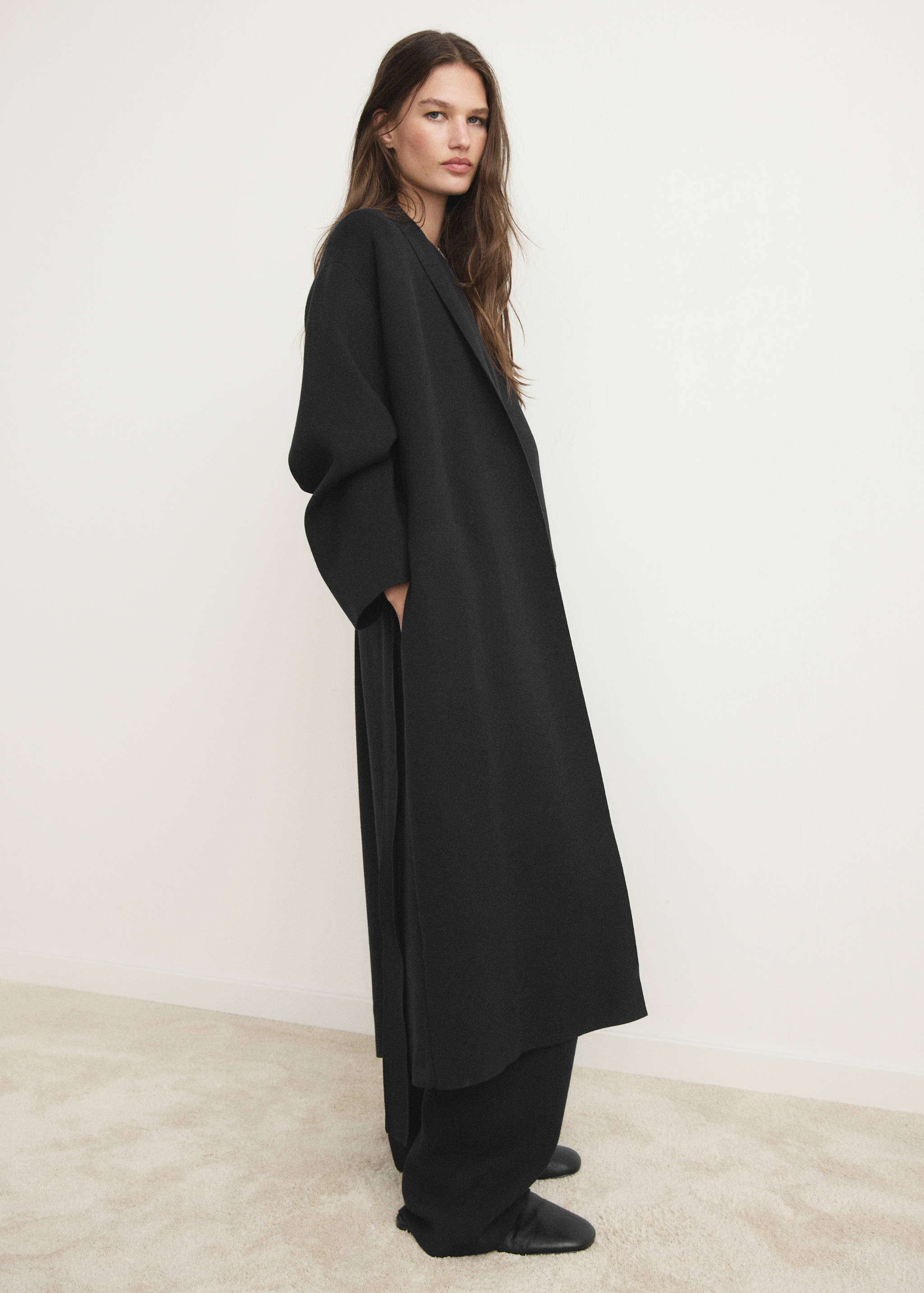 Langer Cardigan aus Milano-Strick - Detail des Artikels 1