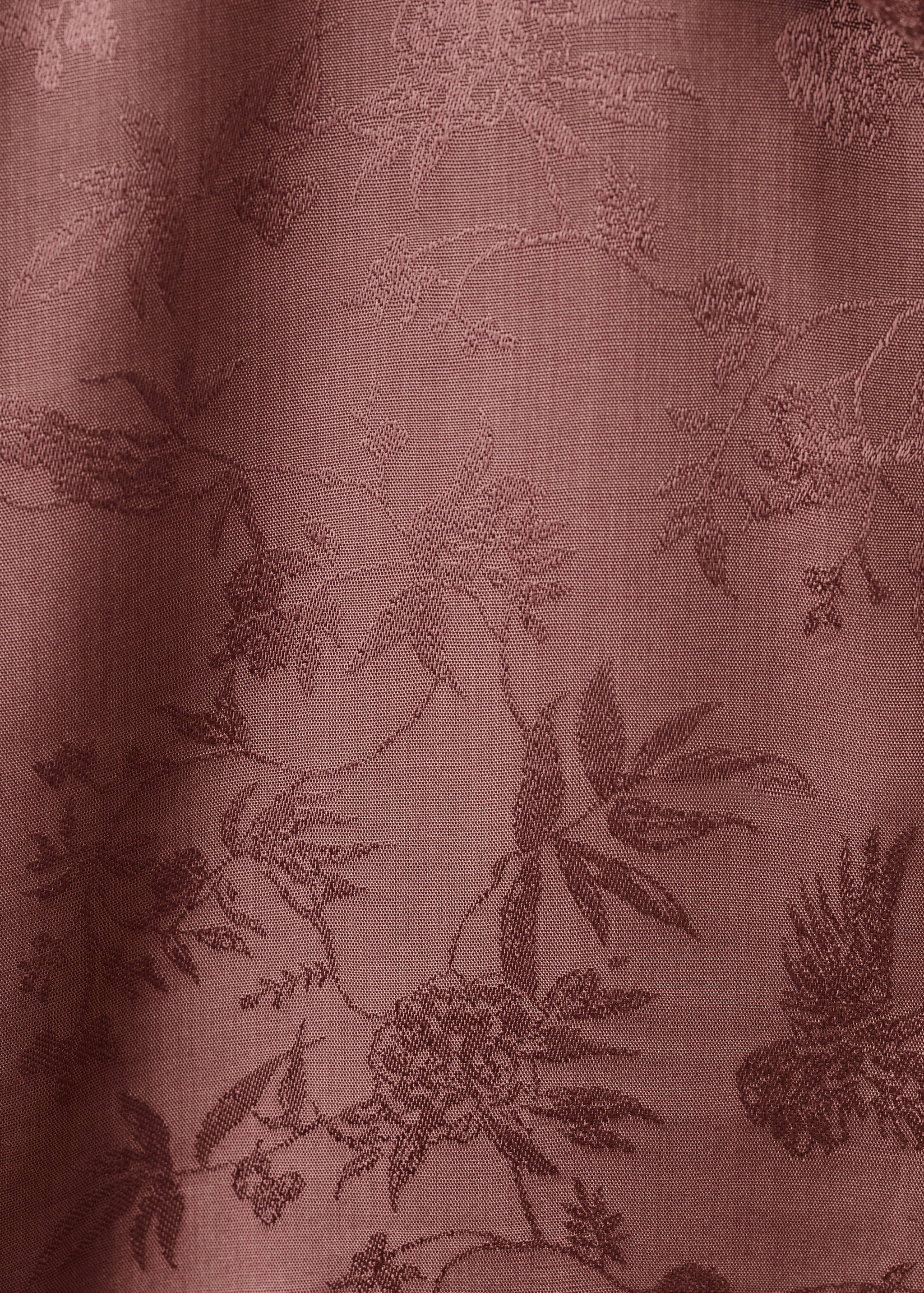 Jacquard satin pyjama shirt - Details of the article 0
