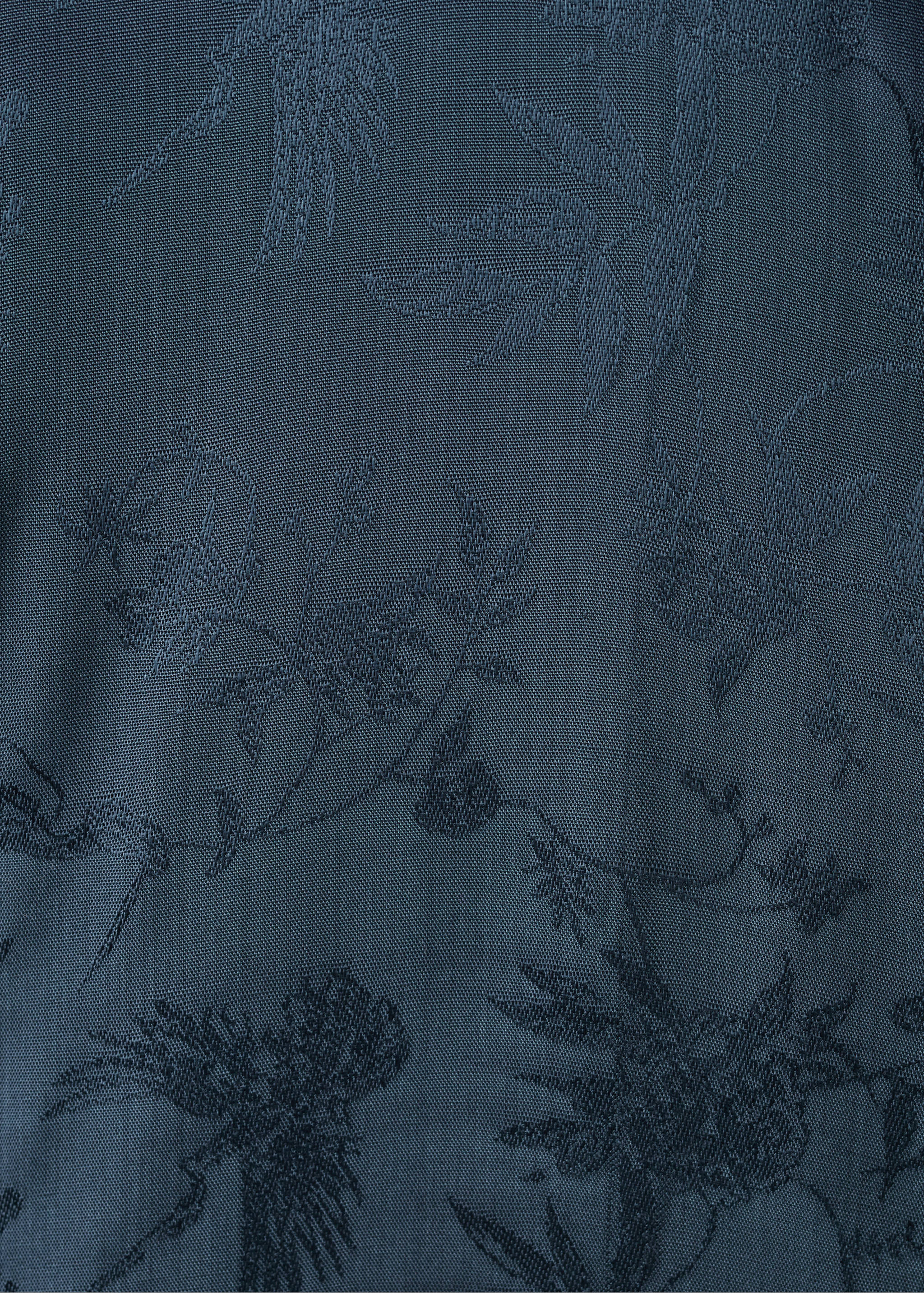 Jacquard satin pyjama shirt - Details of the article 0