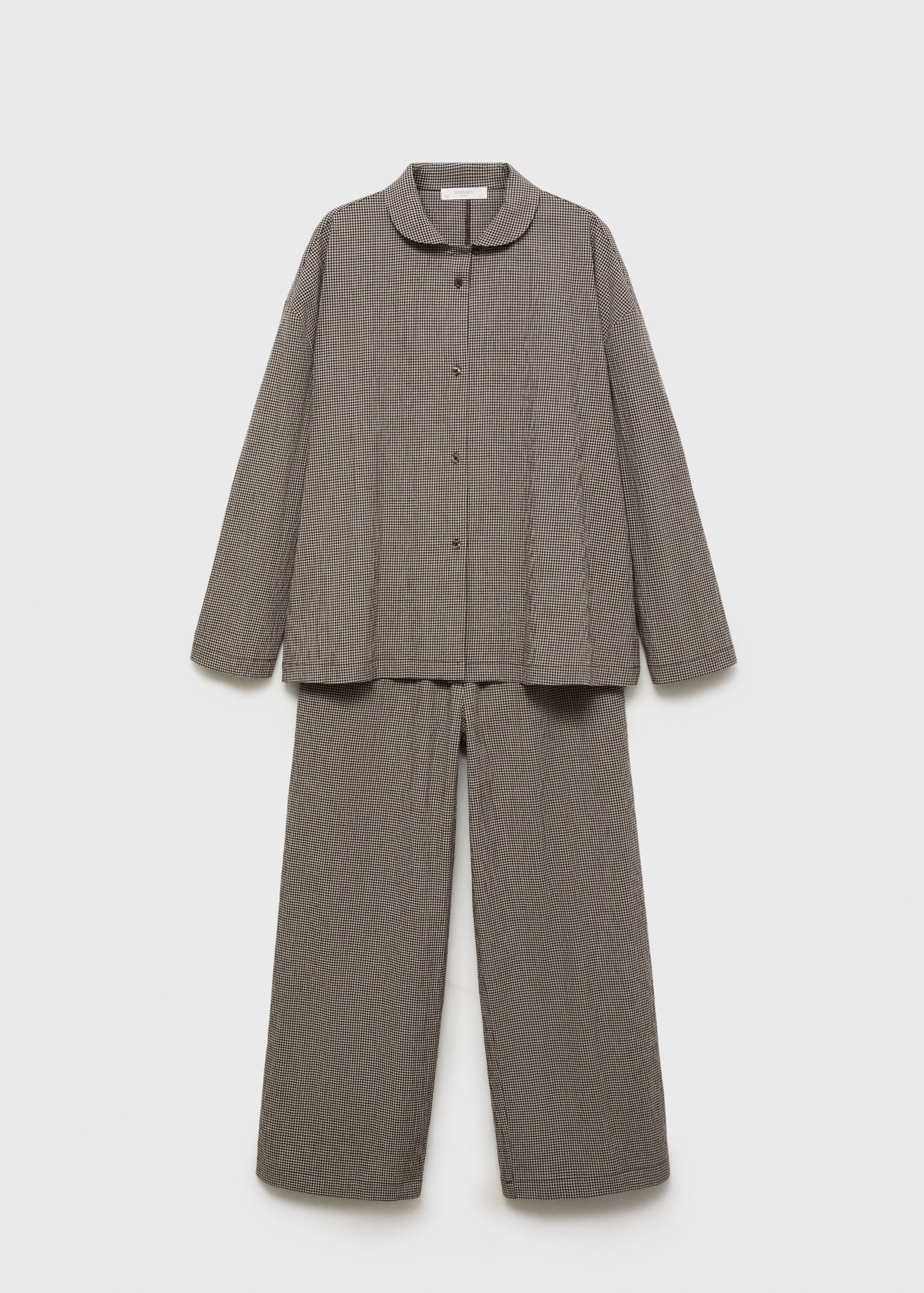 Two-piece cotton pyjamas in gingham check - Article without model