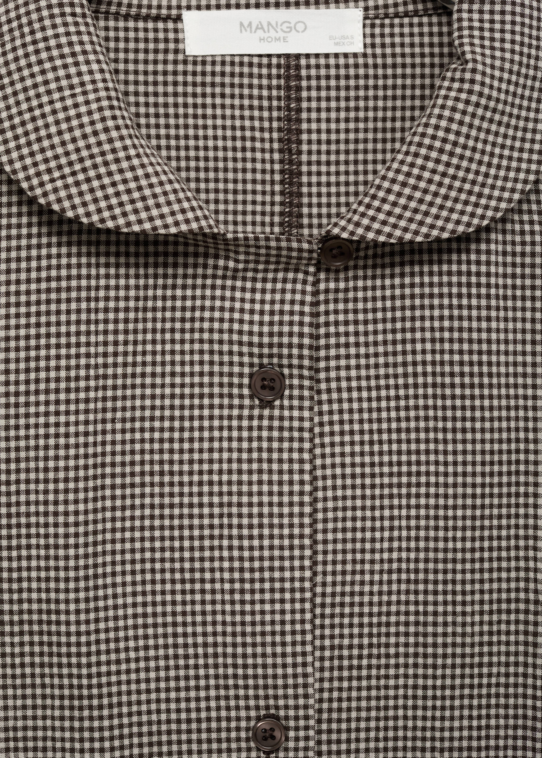 Two-piece cotton pyjamas in gingham check - Details of the article 8