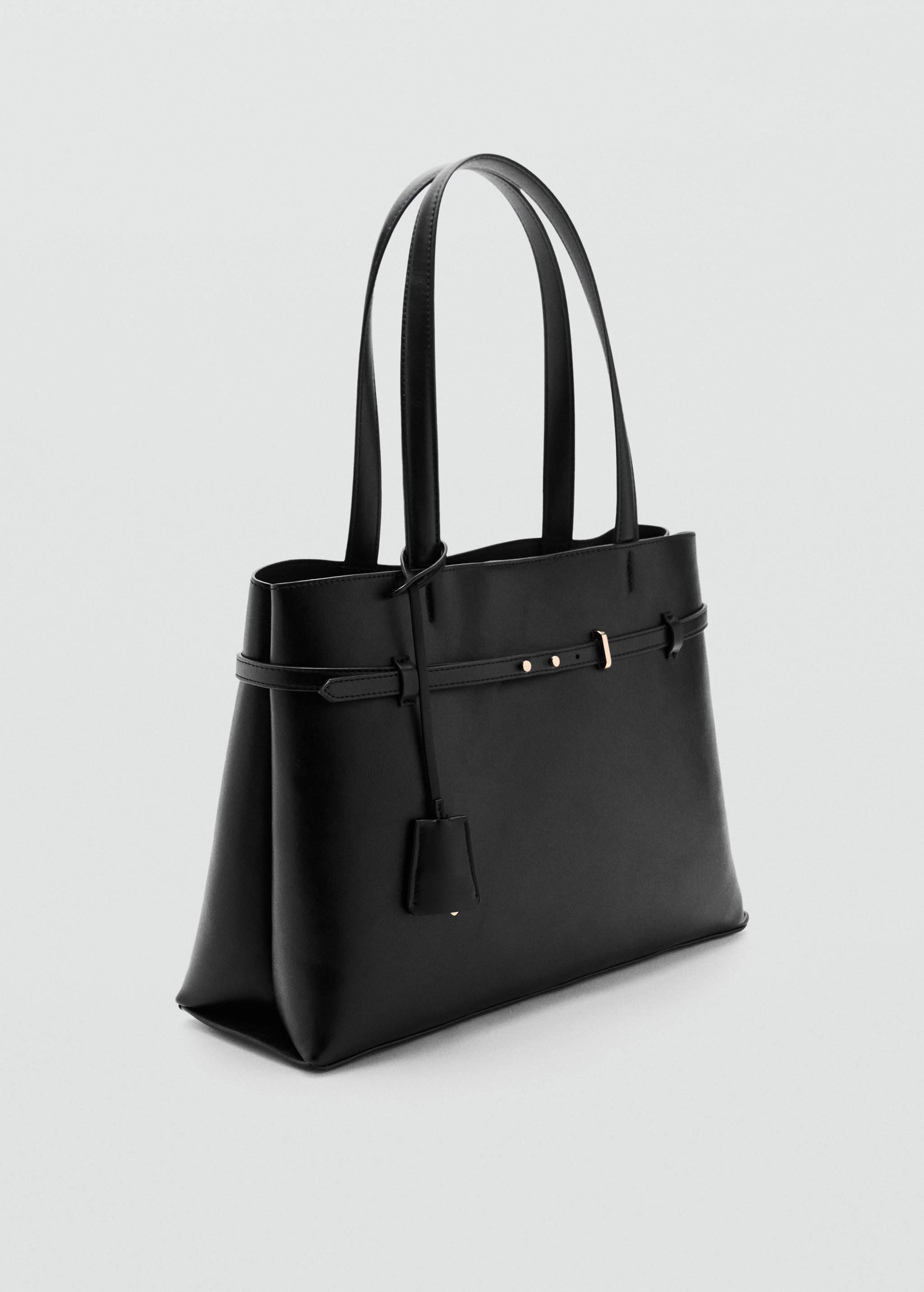 Shopper bag with charm - Medium plane