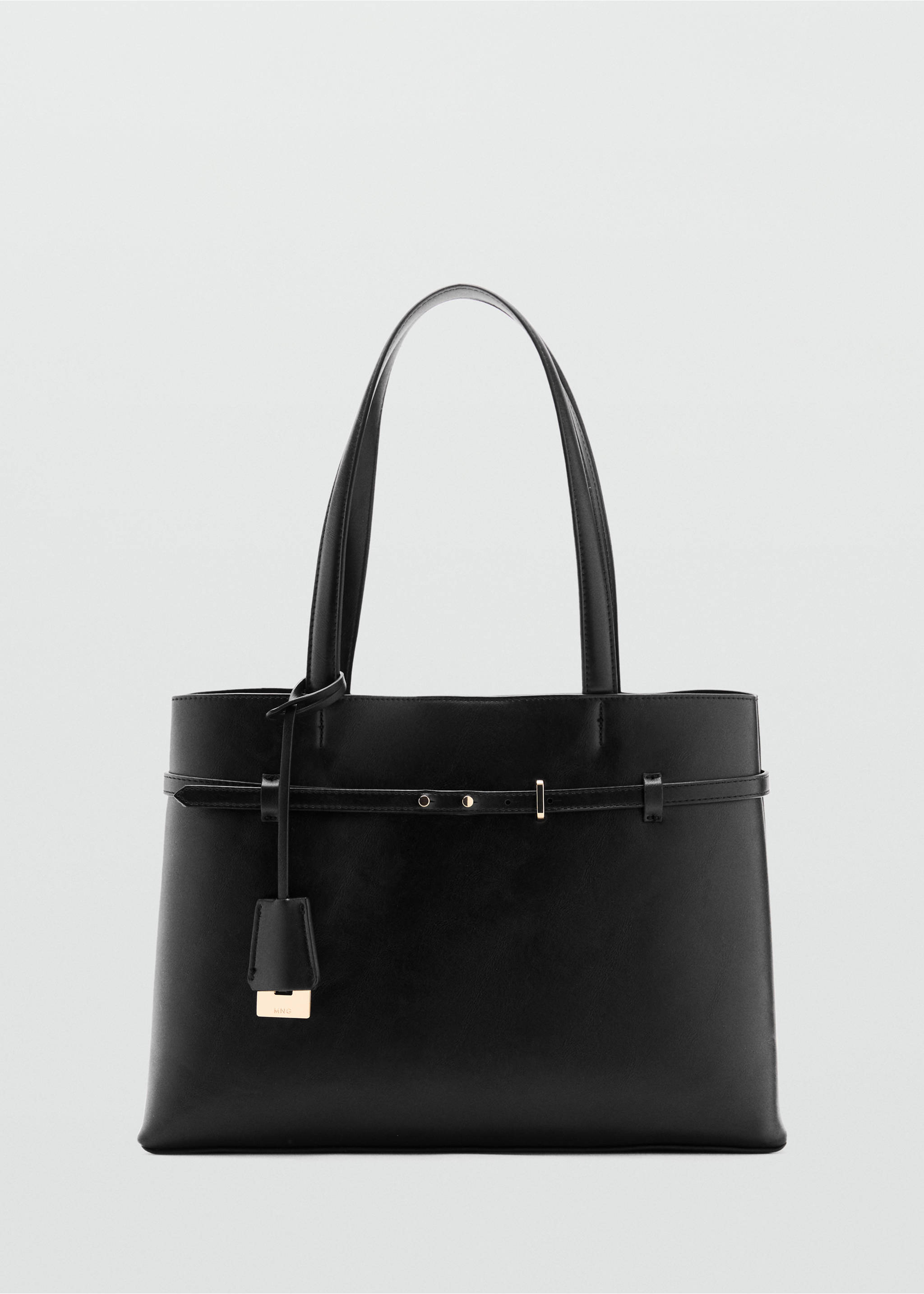 Shopper bag with charm - Article without model, Black. Ref: 17094116-00.