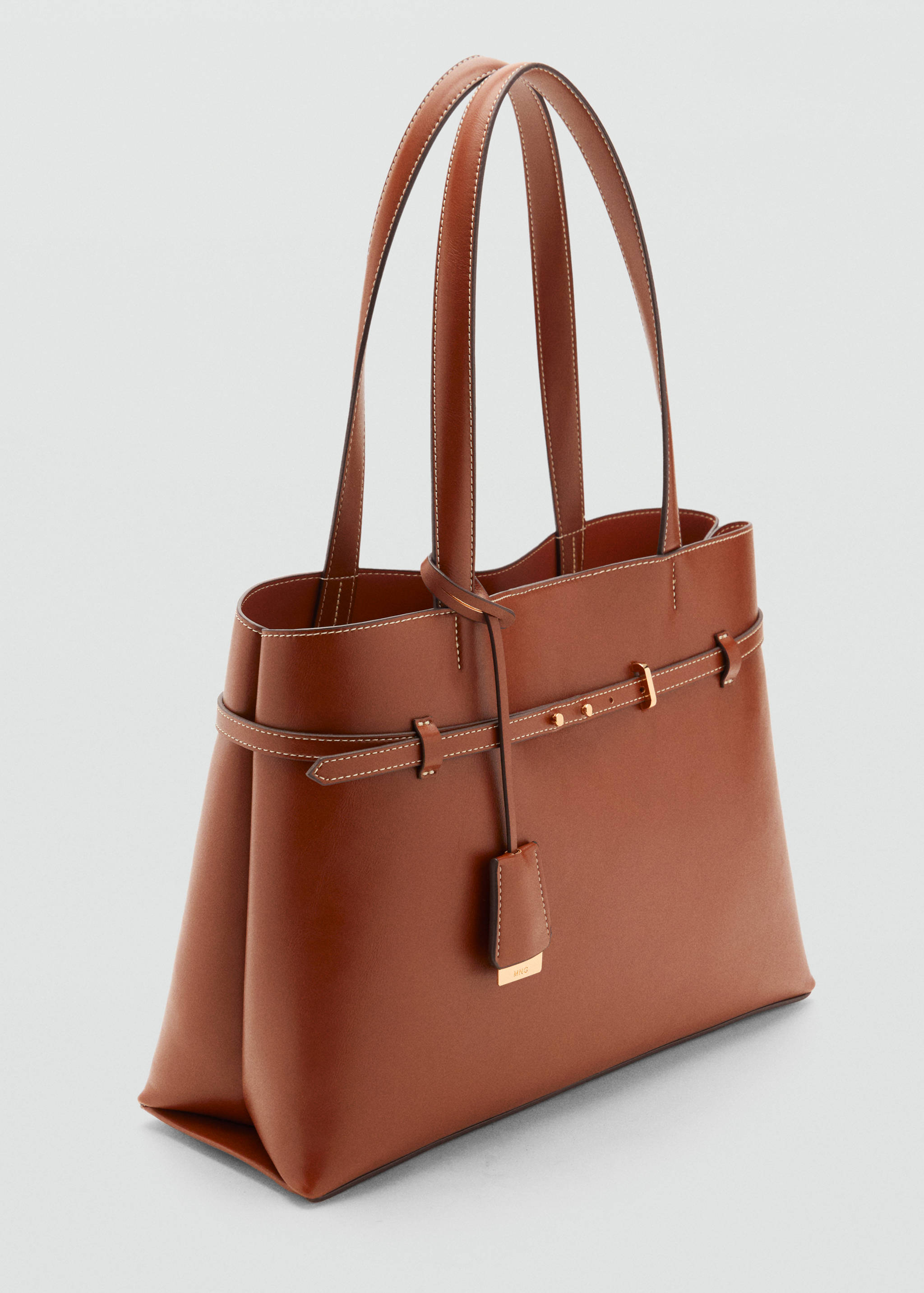 Shopper bag with charm - Medium plane
