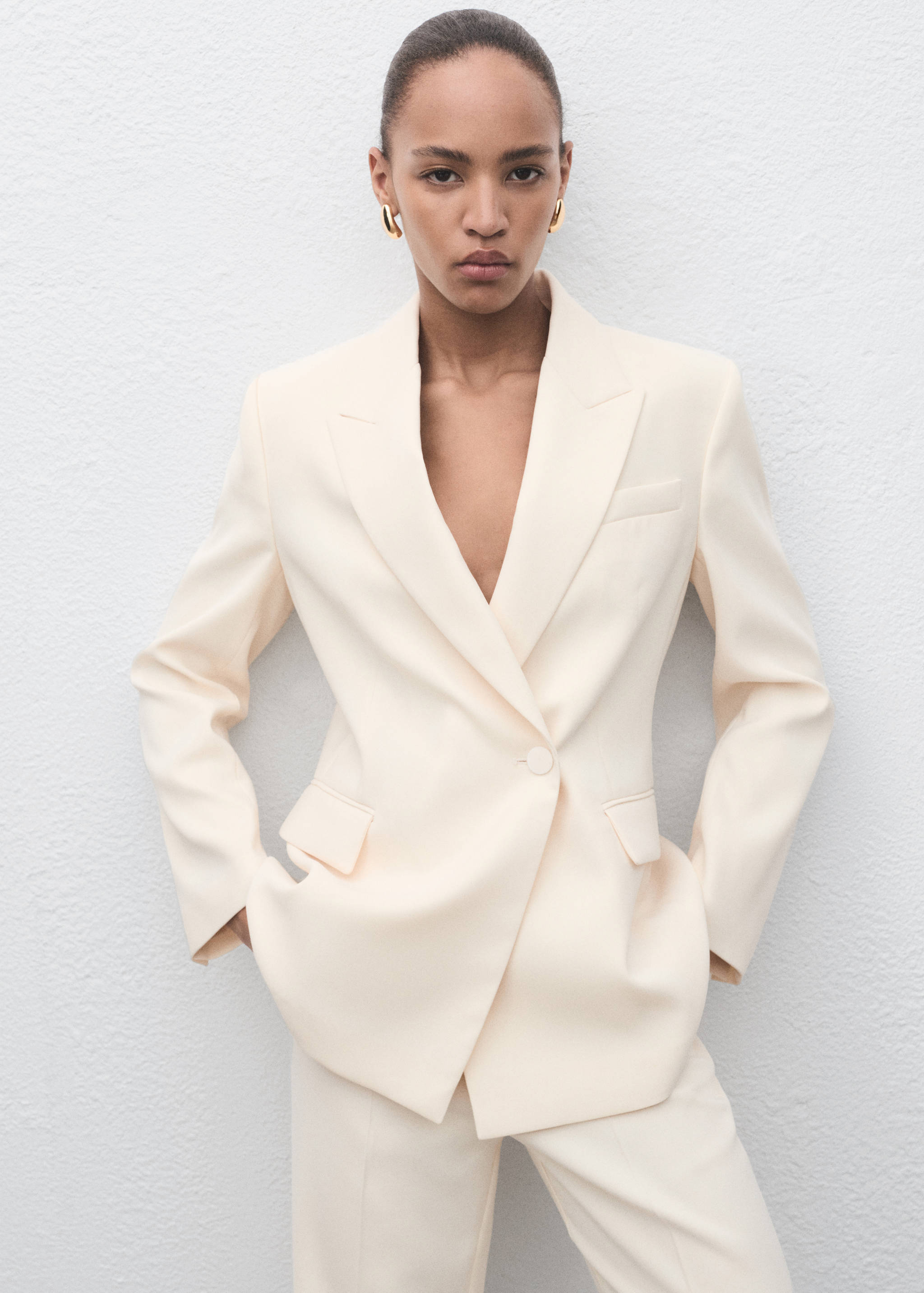 Double-breasted suit blazer - Medium plane