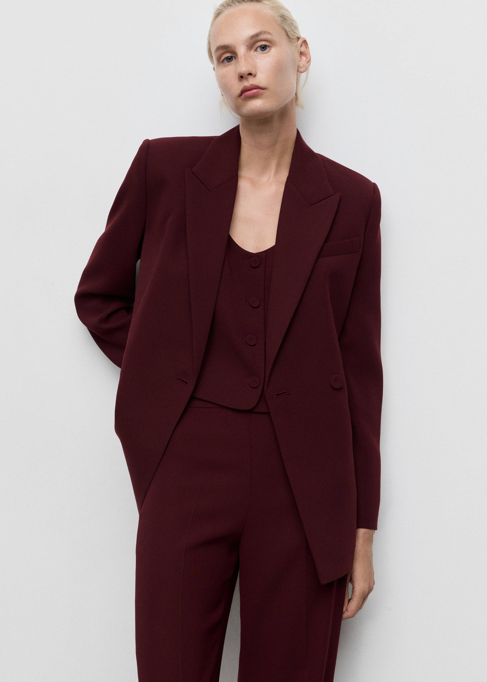 Double-breasted suit blazer - Medium plane