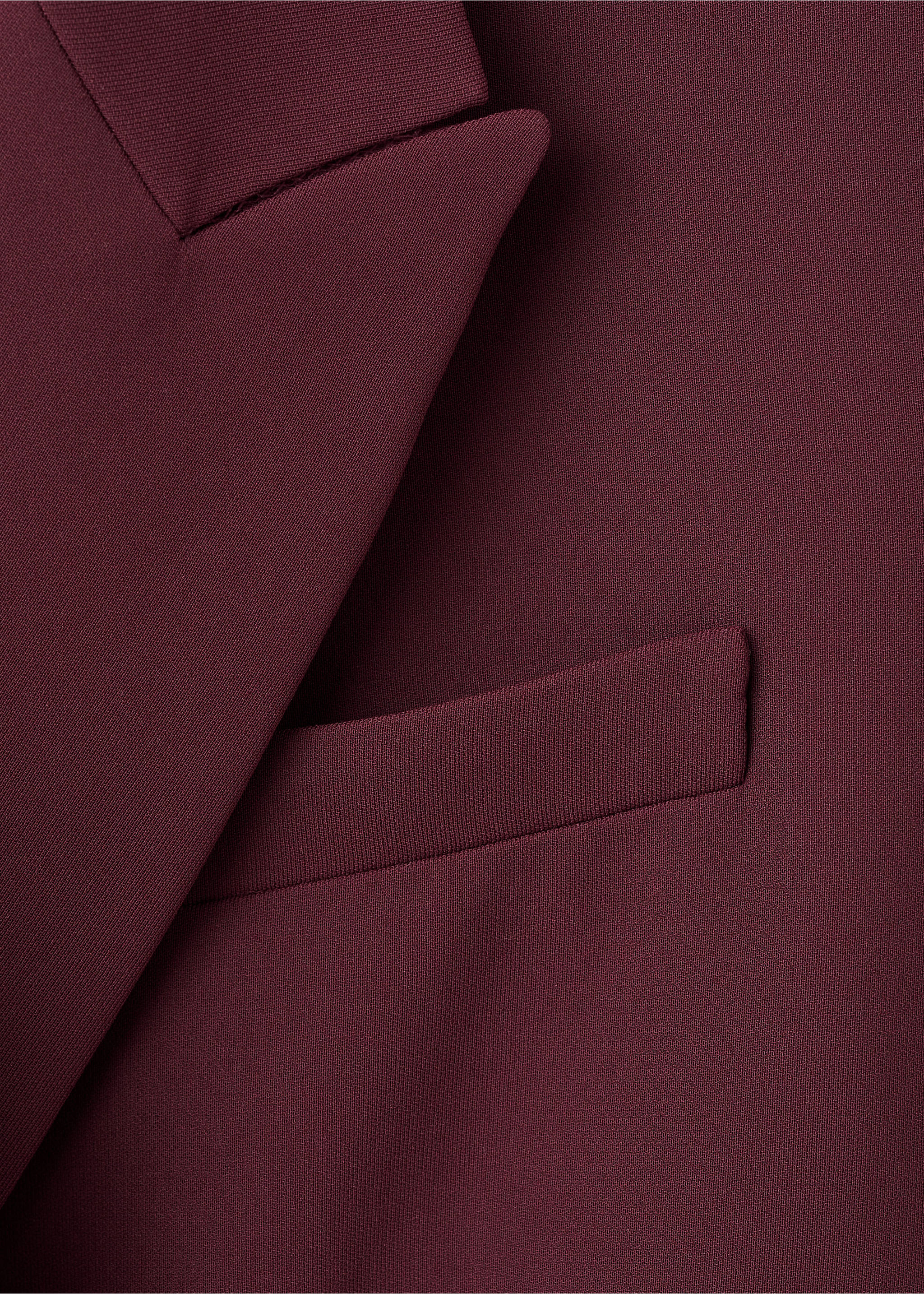 Double-breasted suit blazer - Details of the article 8, Maroon. Ref: 17094118-00.