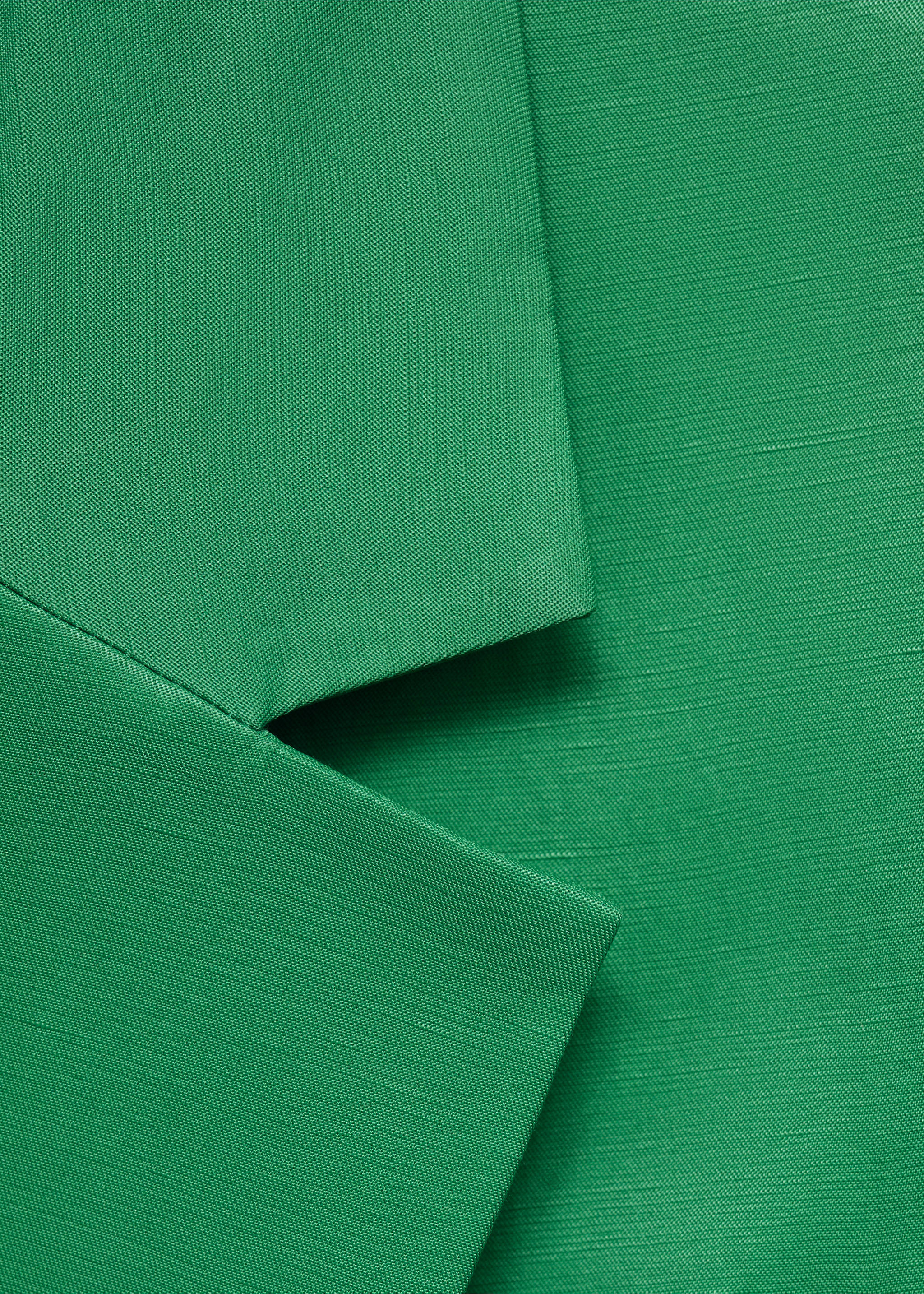Linen-blend suit jacket - Details of the article 8, Green. Ref: 17094135-00.