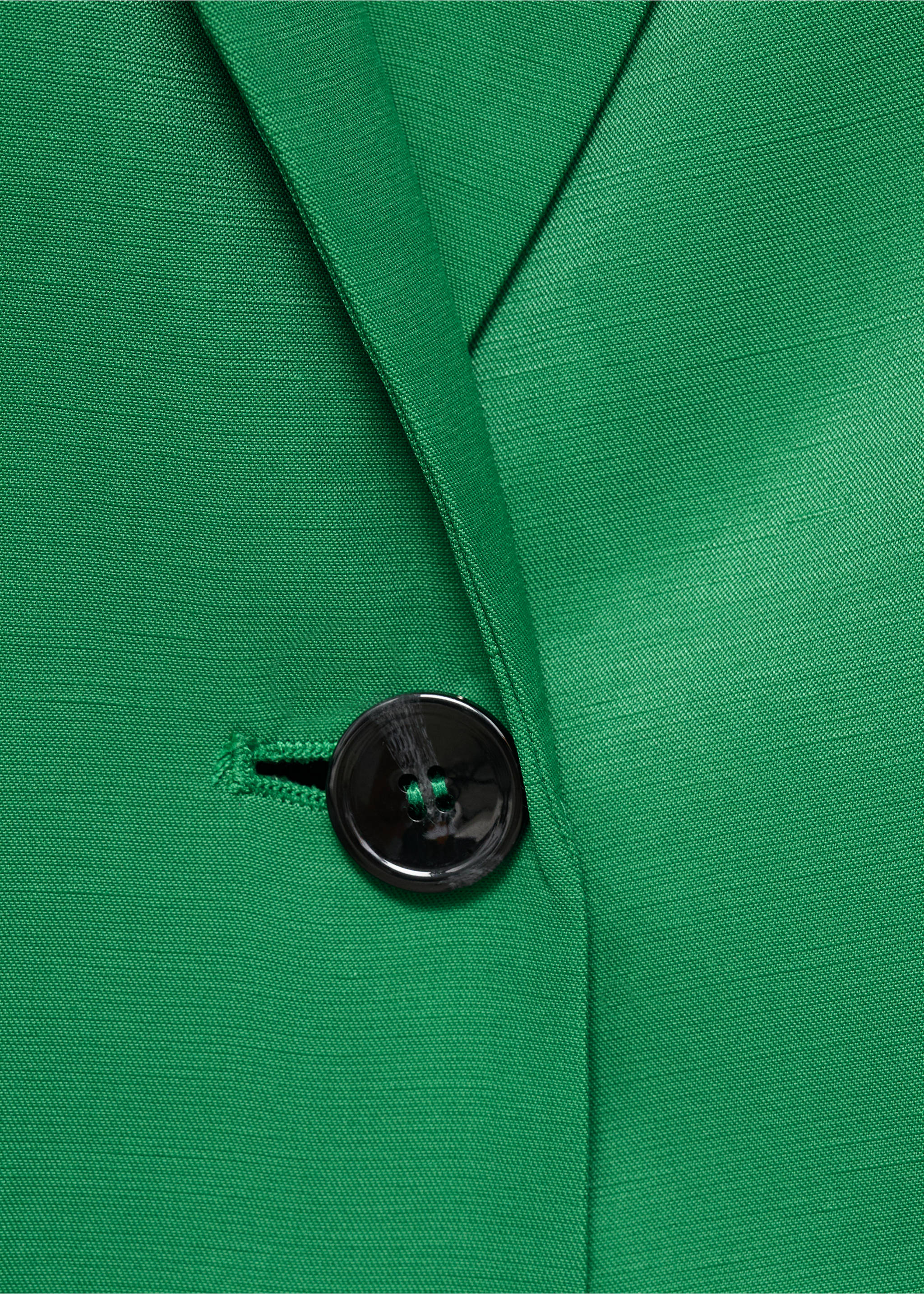 Linen-blend suit jacket - Details of the article 0, Green. Ref: 17094135-00.