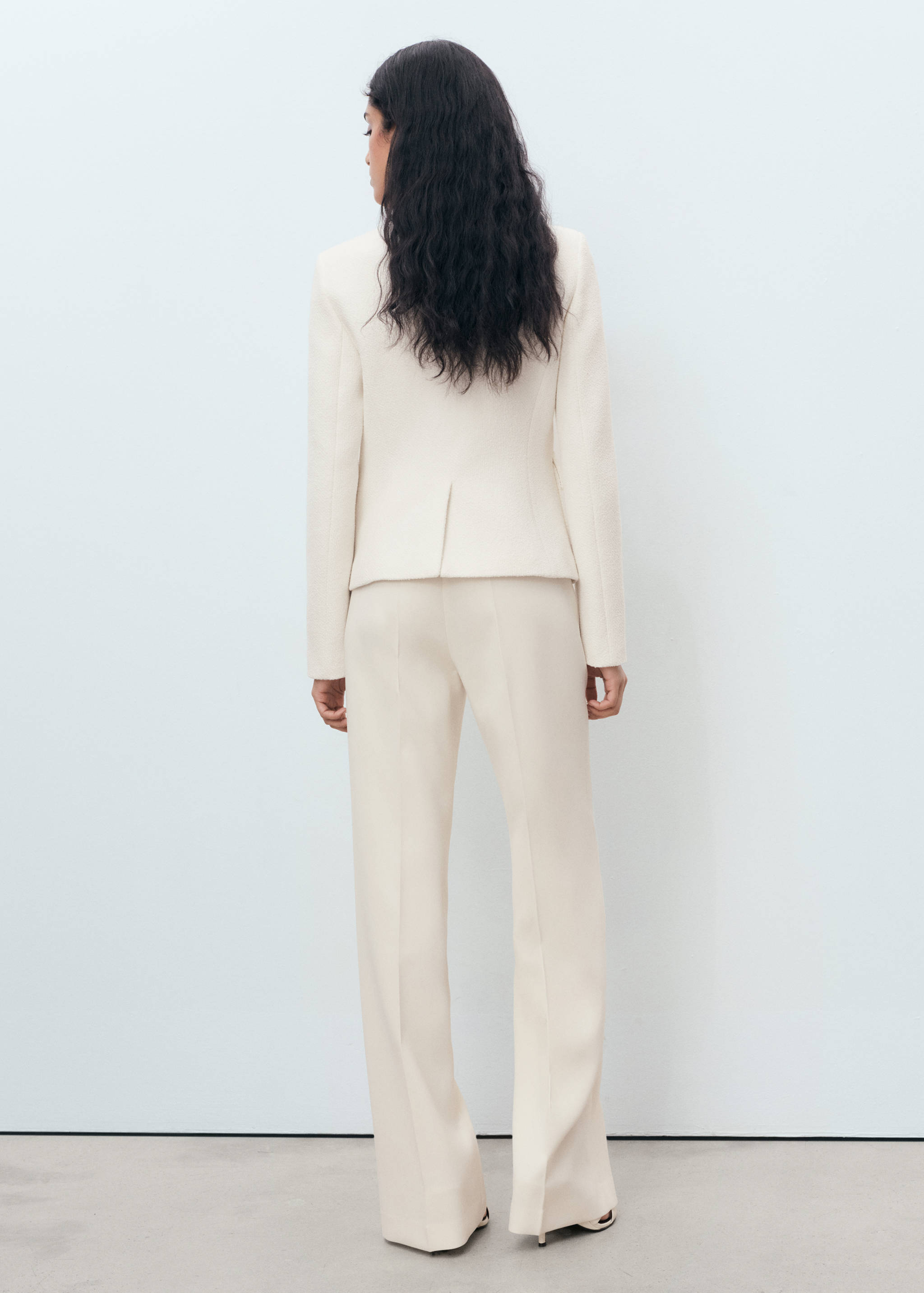 Bouclé jacket with pockets - Reverse of the article