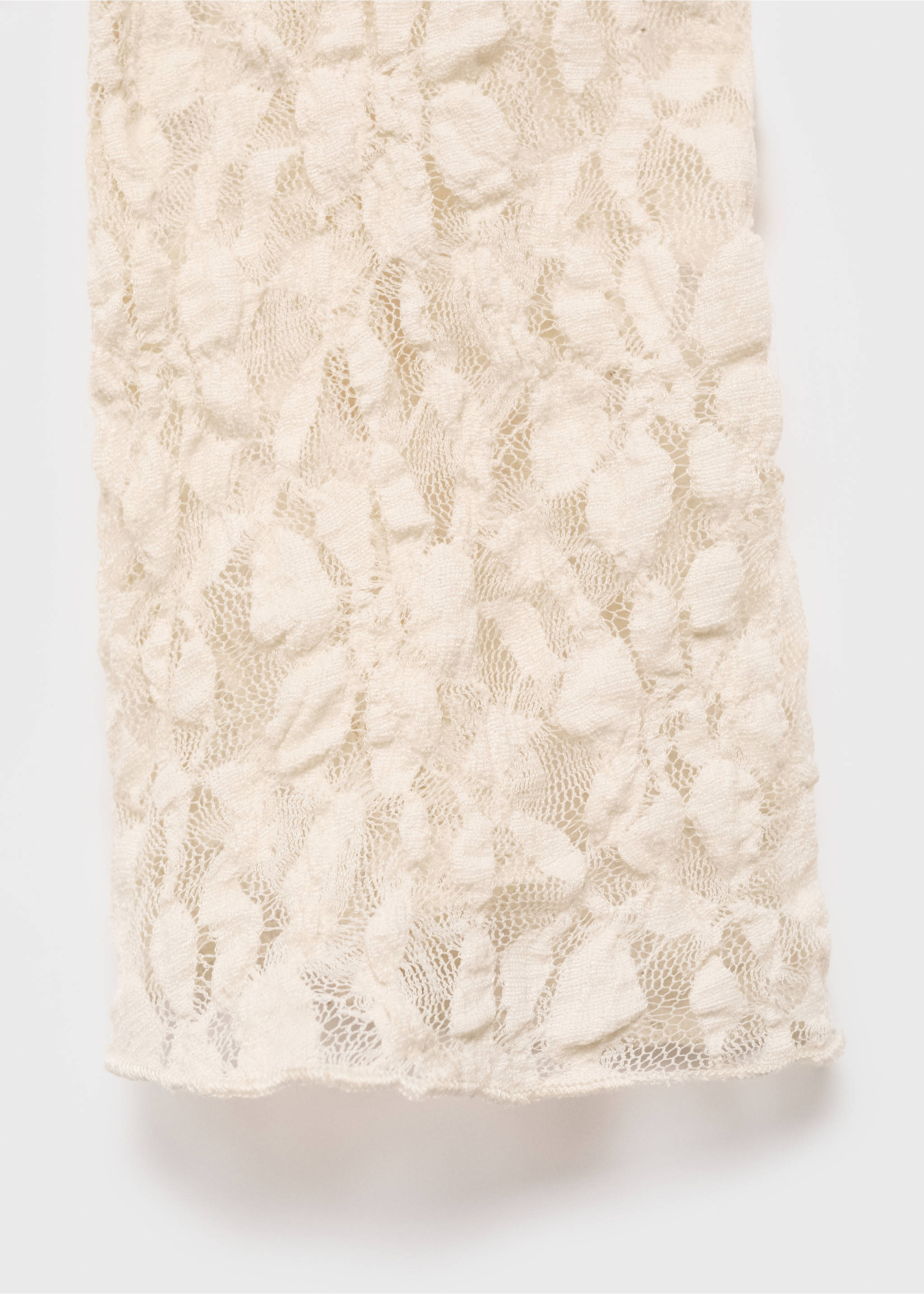 Lace blouse with ruffles - Details of the article 0, Ecru. Ref: 17094141-00.