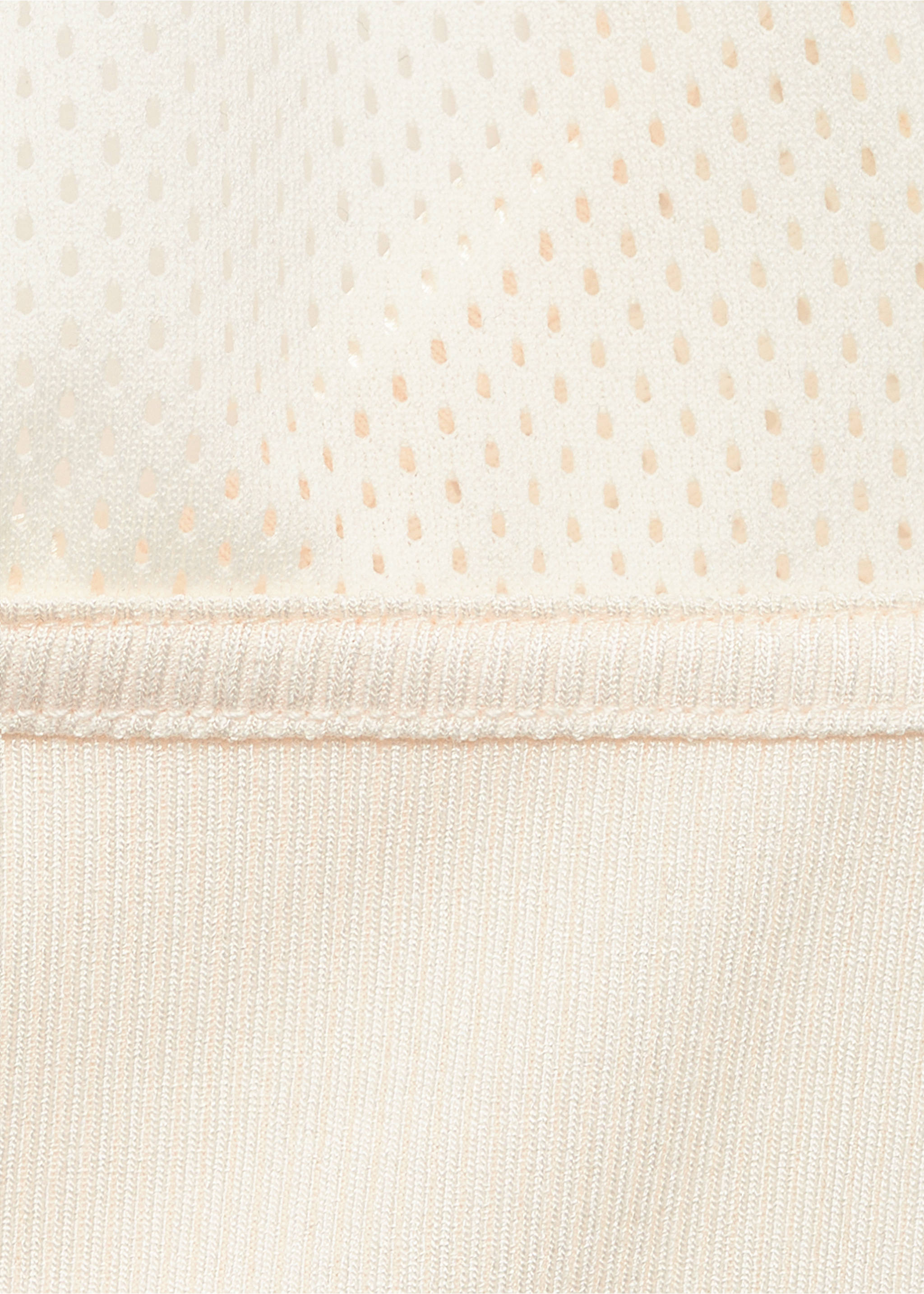 Top with perforated neckline - Details of the article 8, Off White. Ref: 17094143-00.