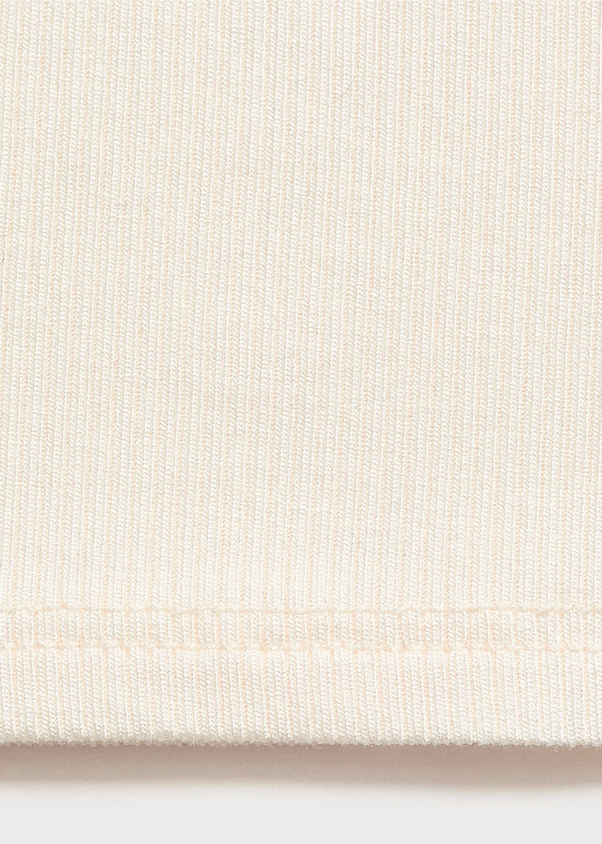 Top with perforated neckline - Details of the article 0, Off White. Ref: 17094143-00.