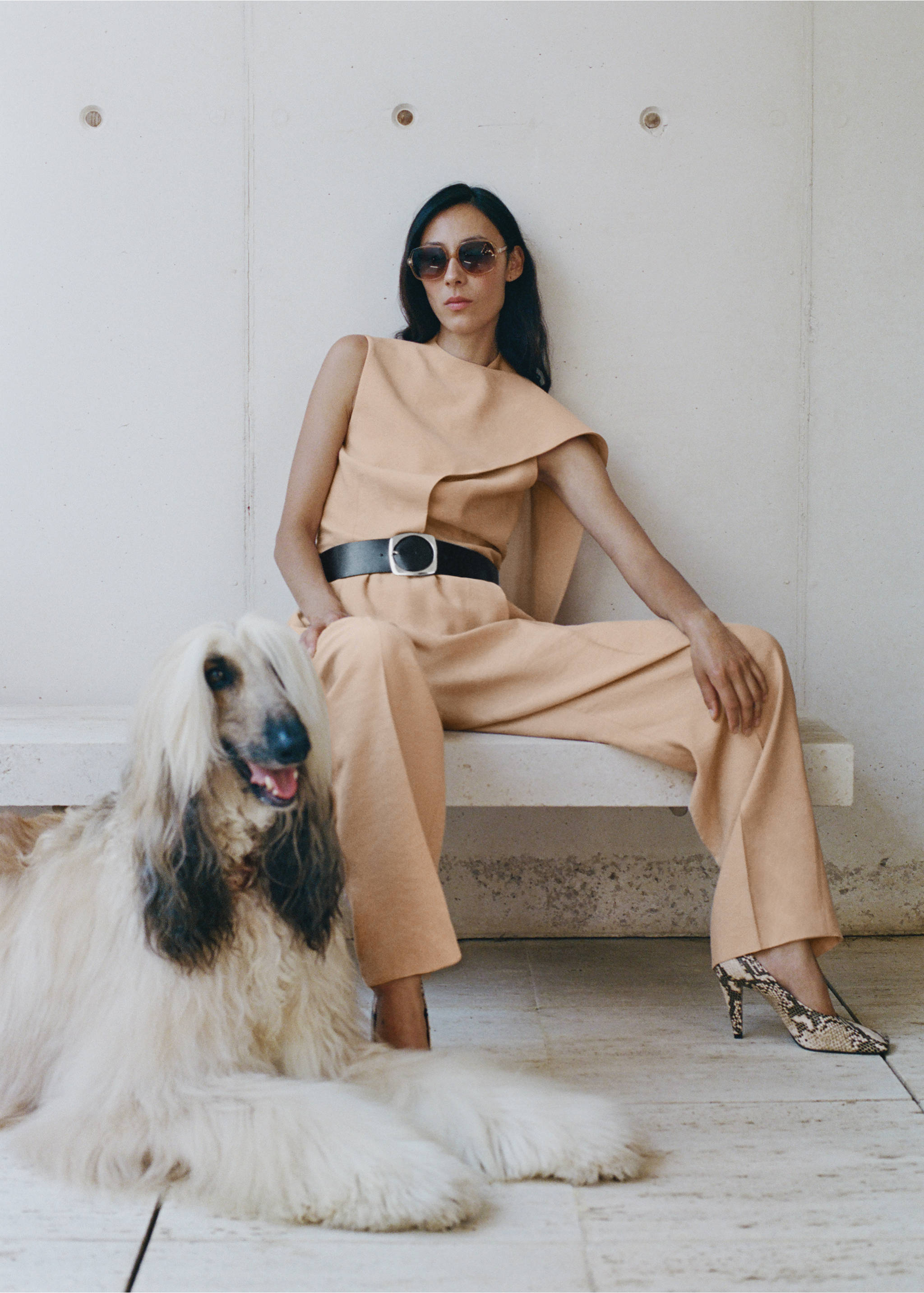 Pantalons lyocell cintura elàstica - Detall de l'article 7, Nude. Ref: 17094145-00.