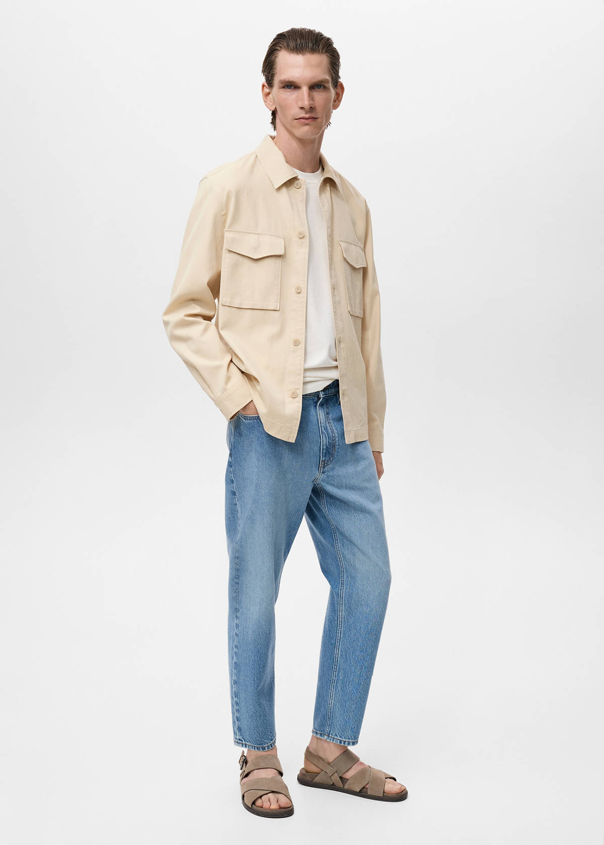 Lyocell cotton jacket with pockets