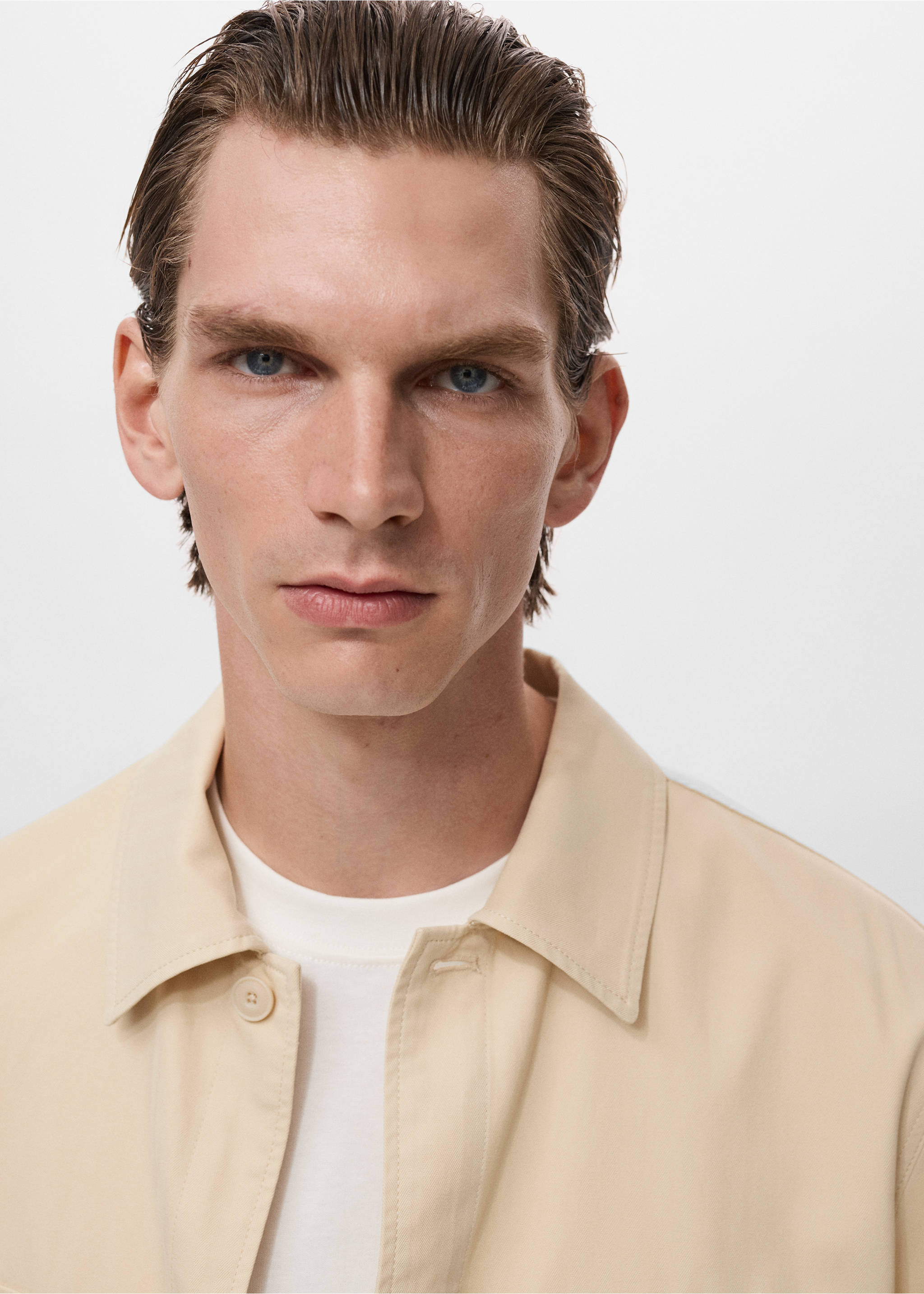 Bunda z bavlny a lyocellu s kapsami - Detail zboží 1, Béžová. Ref: 17094403-00.