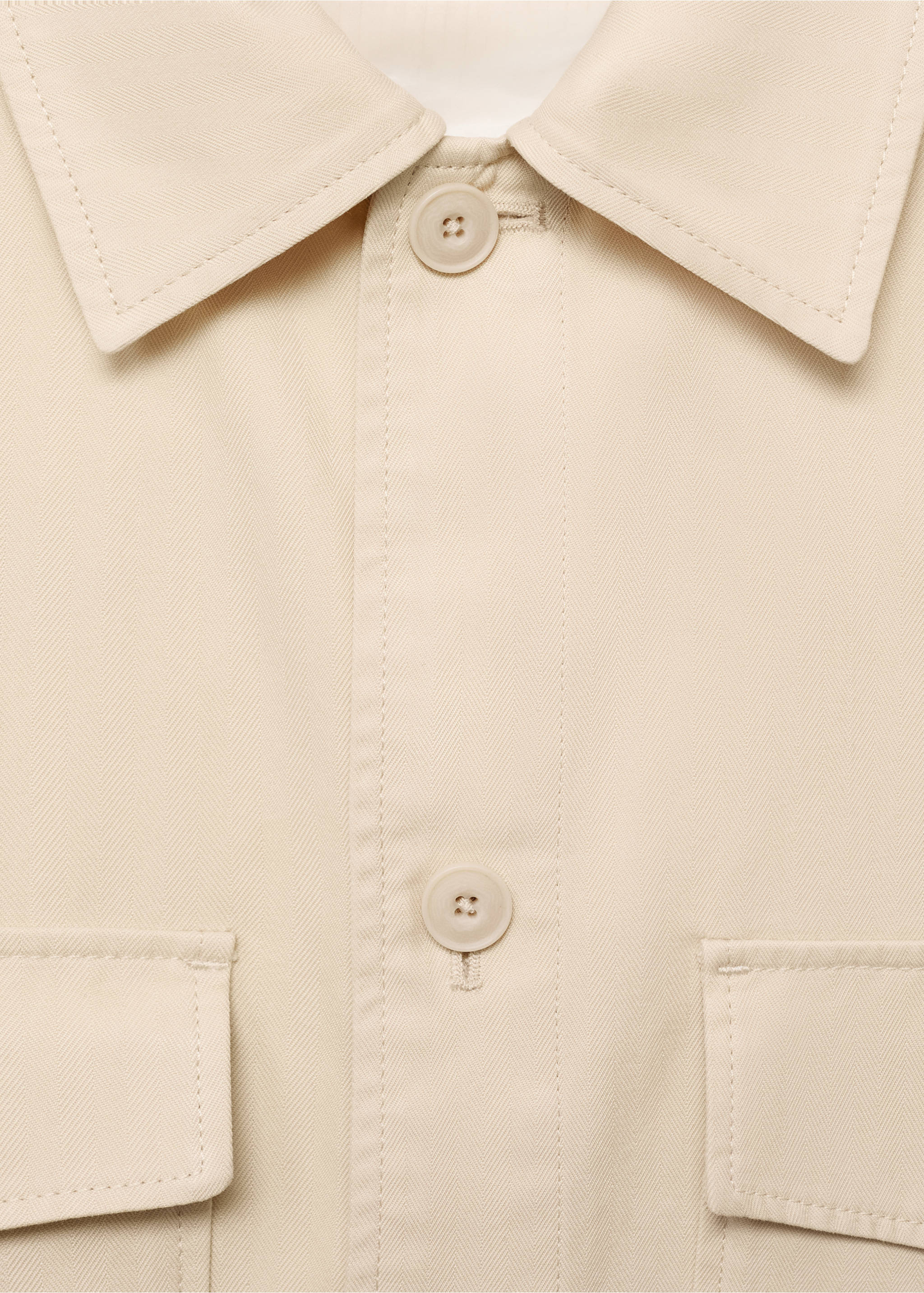 Bunda z bavlny a lyocellu s kapsami - Detail zboží 8, Béžová. Ref: 17094403-00.