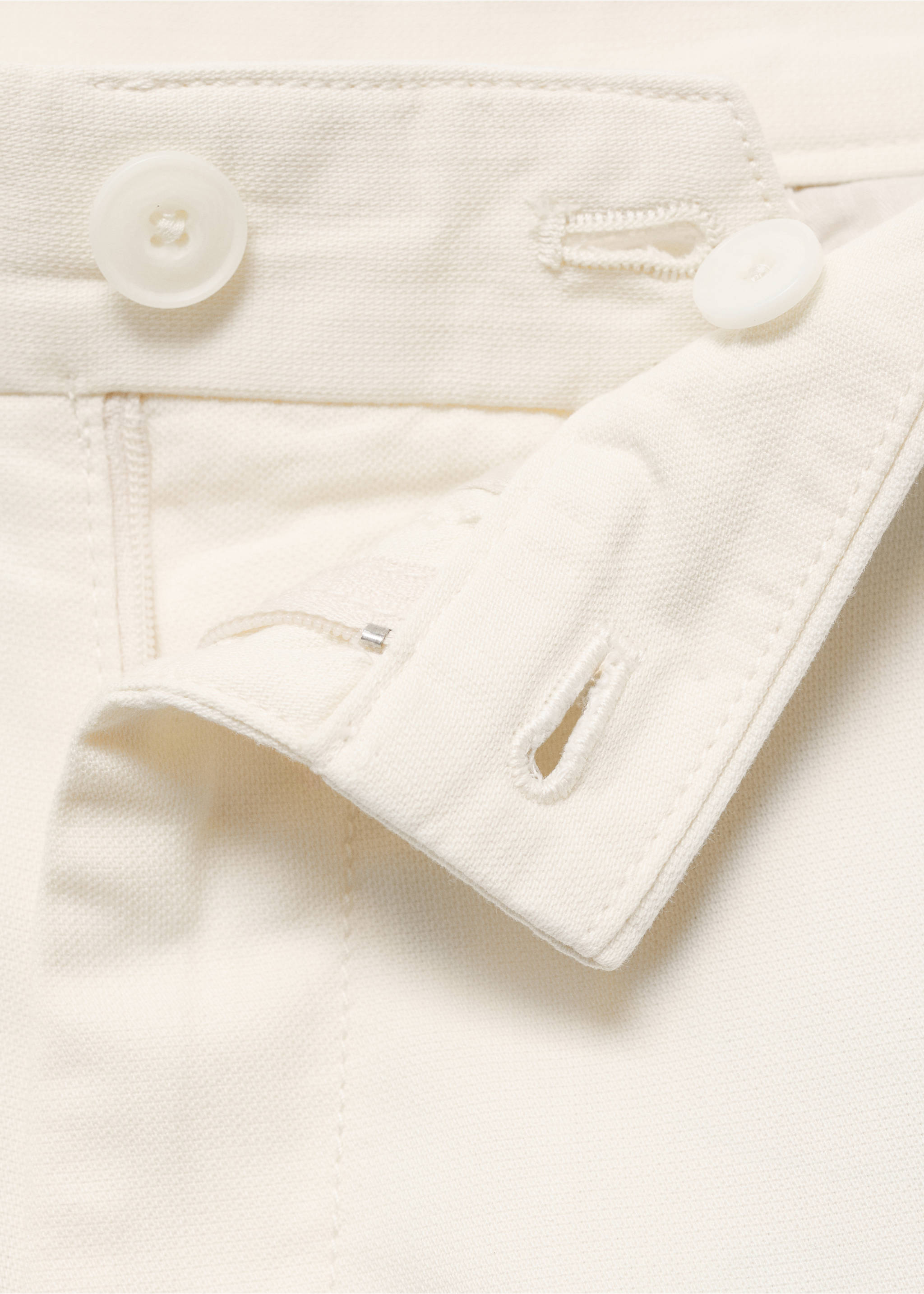 Cotton lyocell cargo bermuda shorts - Details of the article 0, Ecru. Ref: 17094404-00.