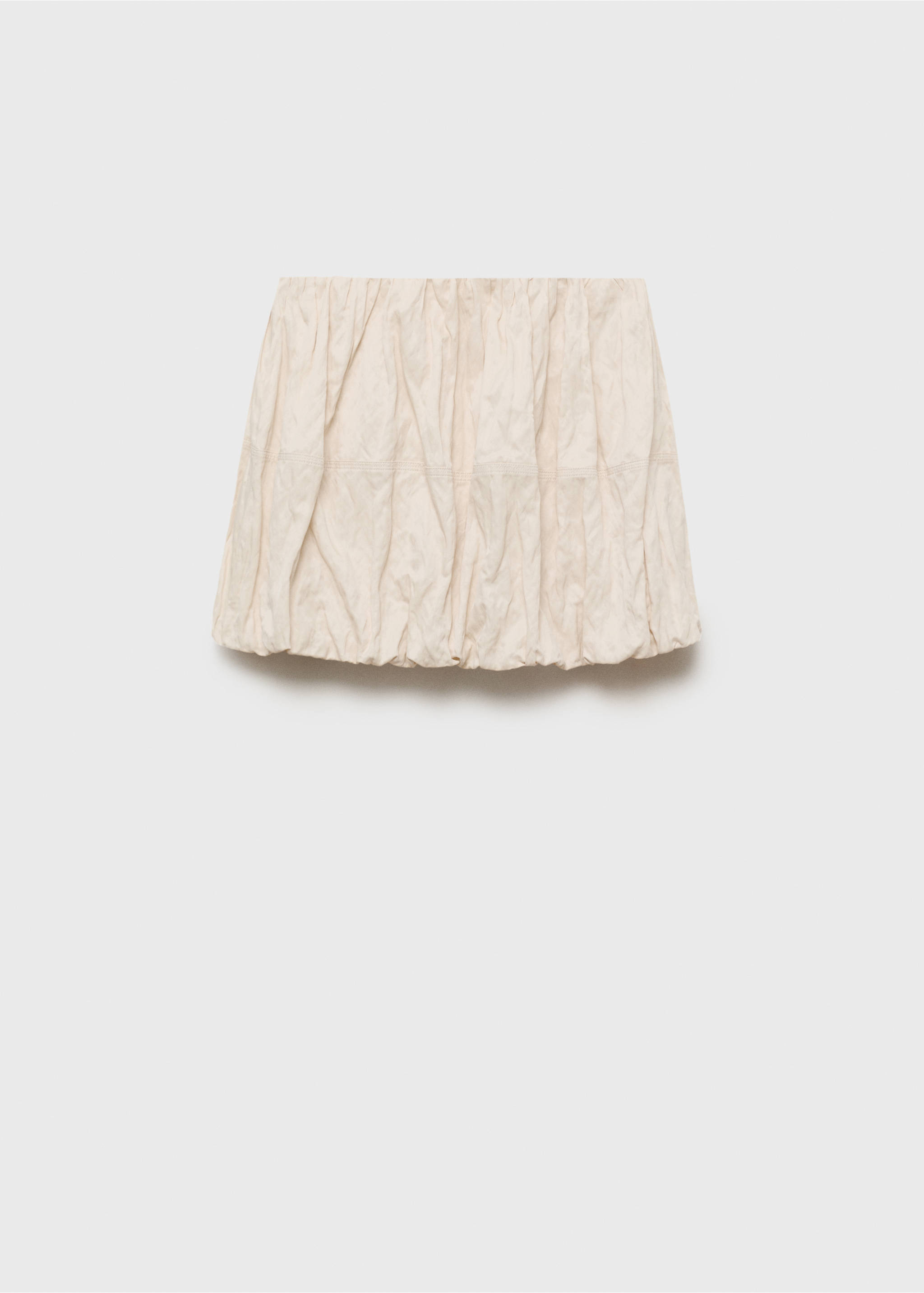 Wrinkled-effect balloon skirt - Article without model, Beige. Ref: 17094407-00.