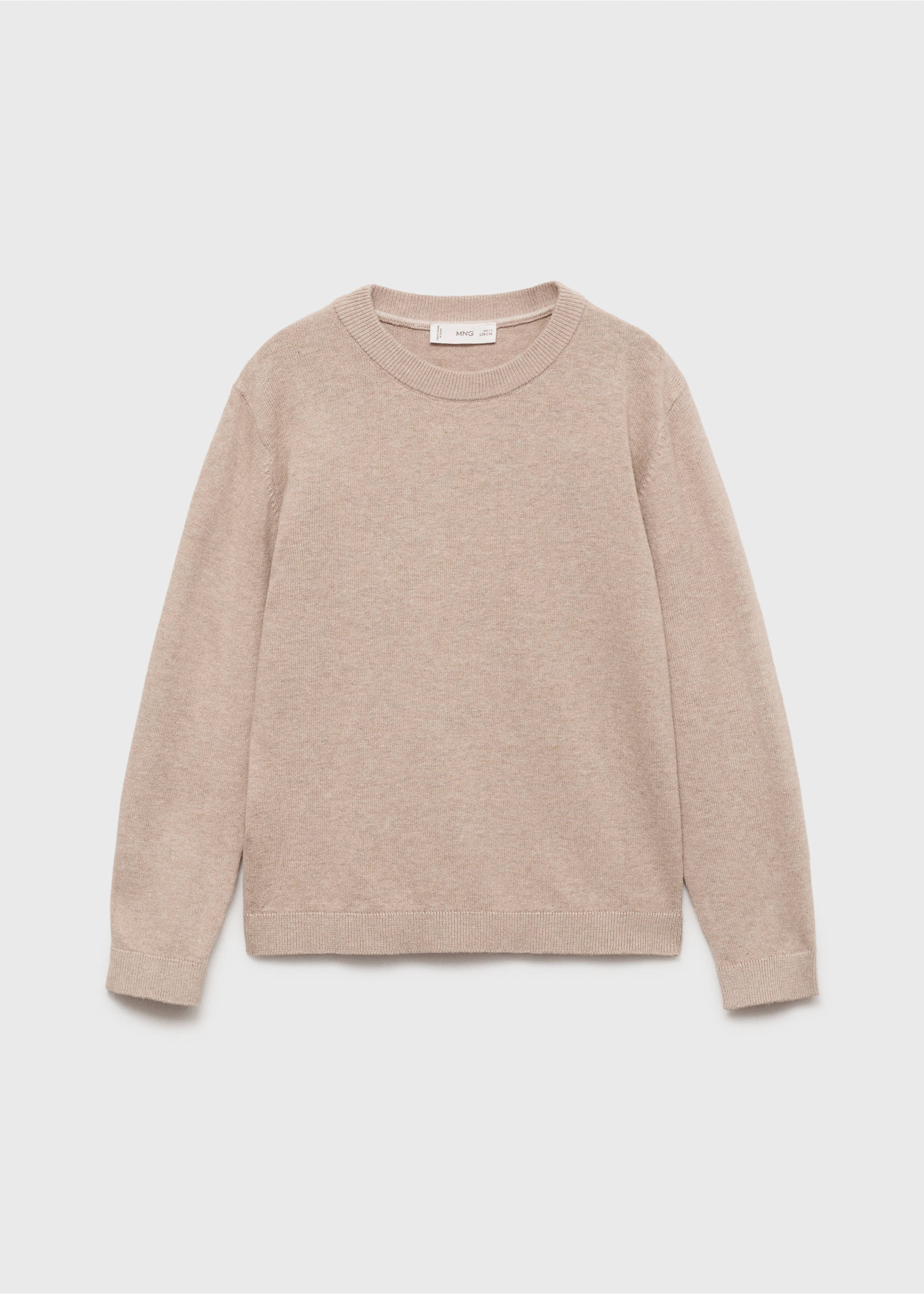 Essential cotton-blend sweater - Article without model, Beige. Ref: 17094412-00.