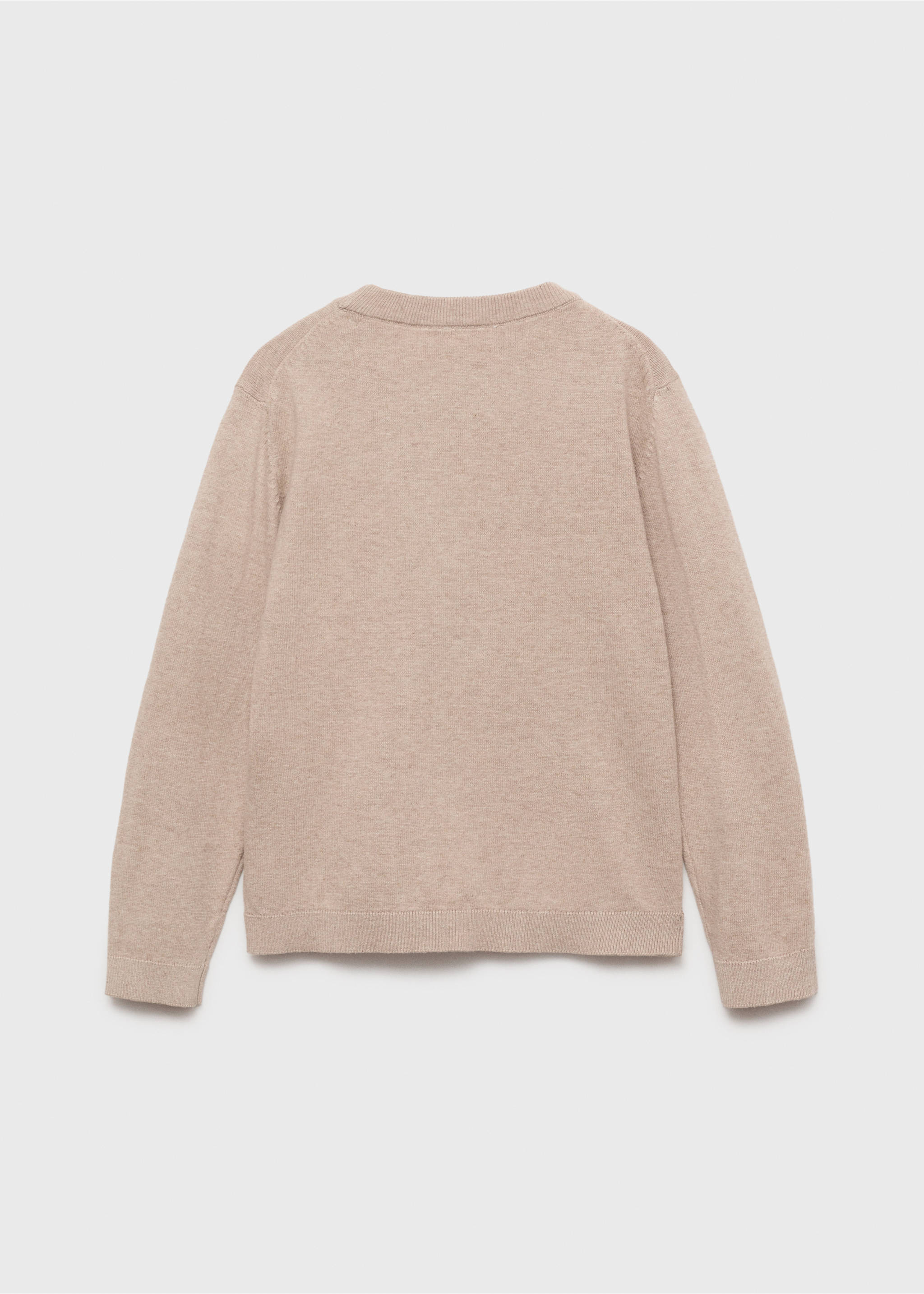 Essential cotton-blend sweater - Reverse of the article, Beige. Ref: 17094412-00.