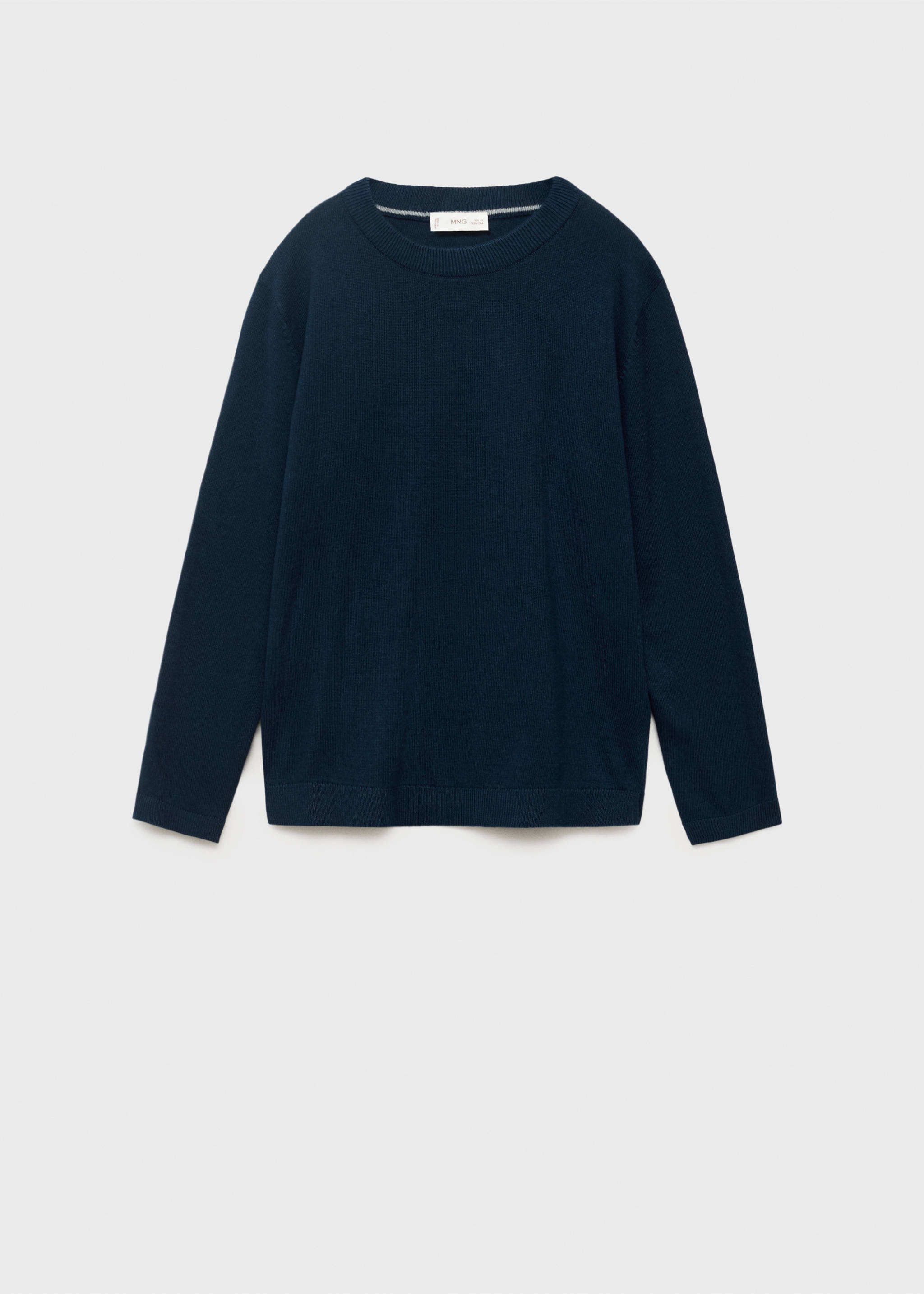 Essential cotton-blend sweater - Article without model, Navy. Ref: 17094412-00.