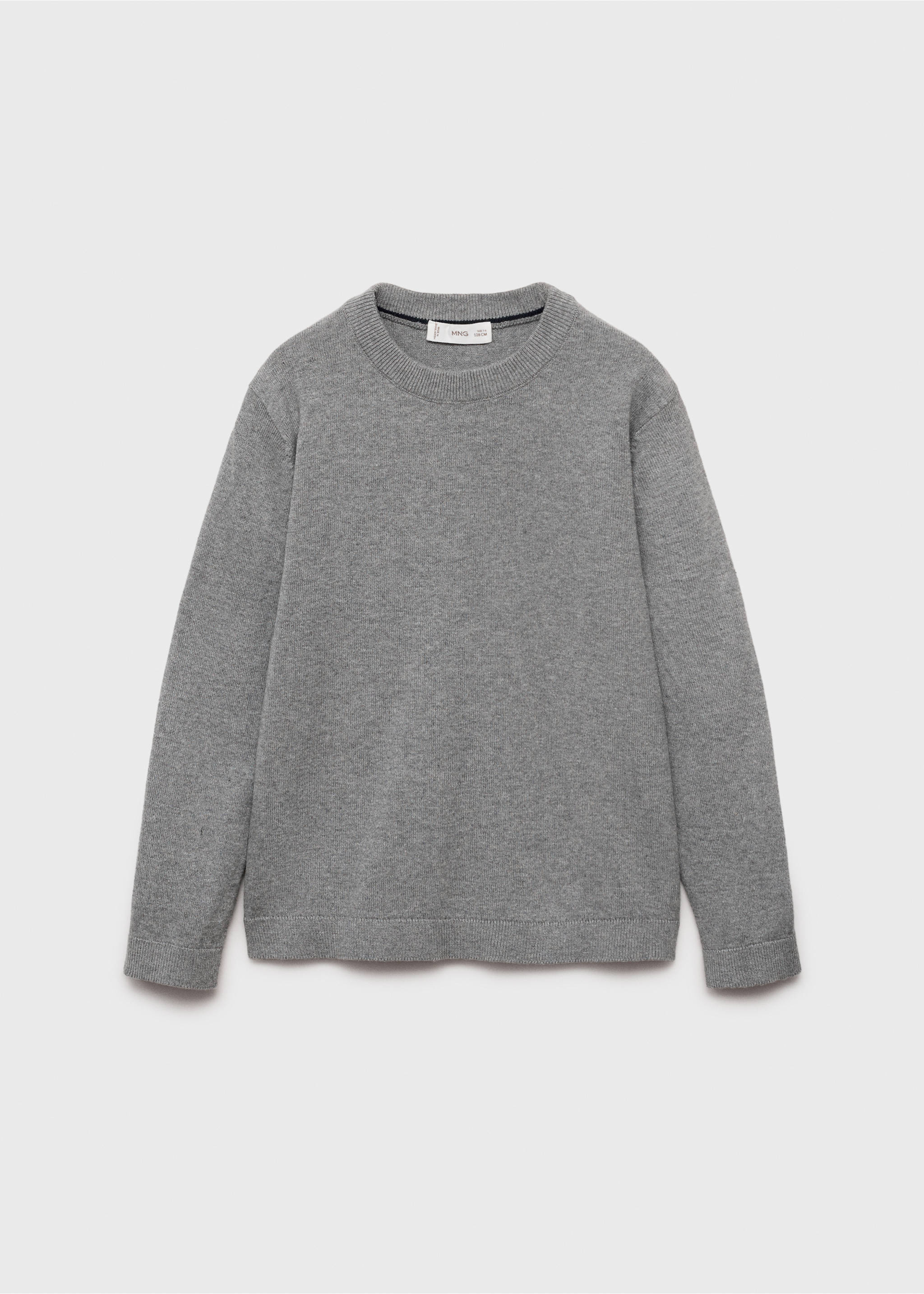 Essential cotton-blend sweater - Article without model, Medium Heather Grey. Ref: 17094412-00.