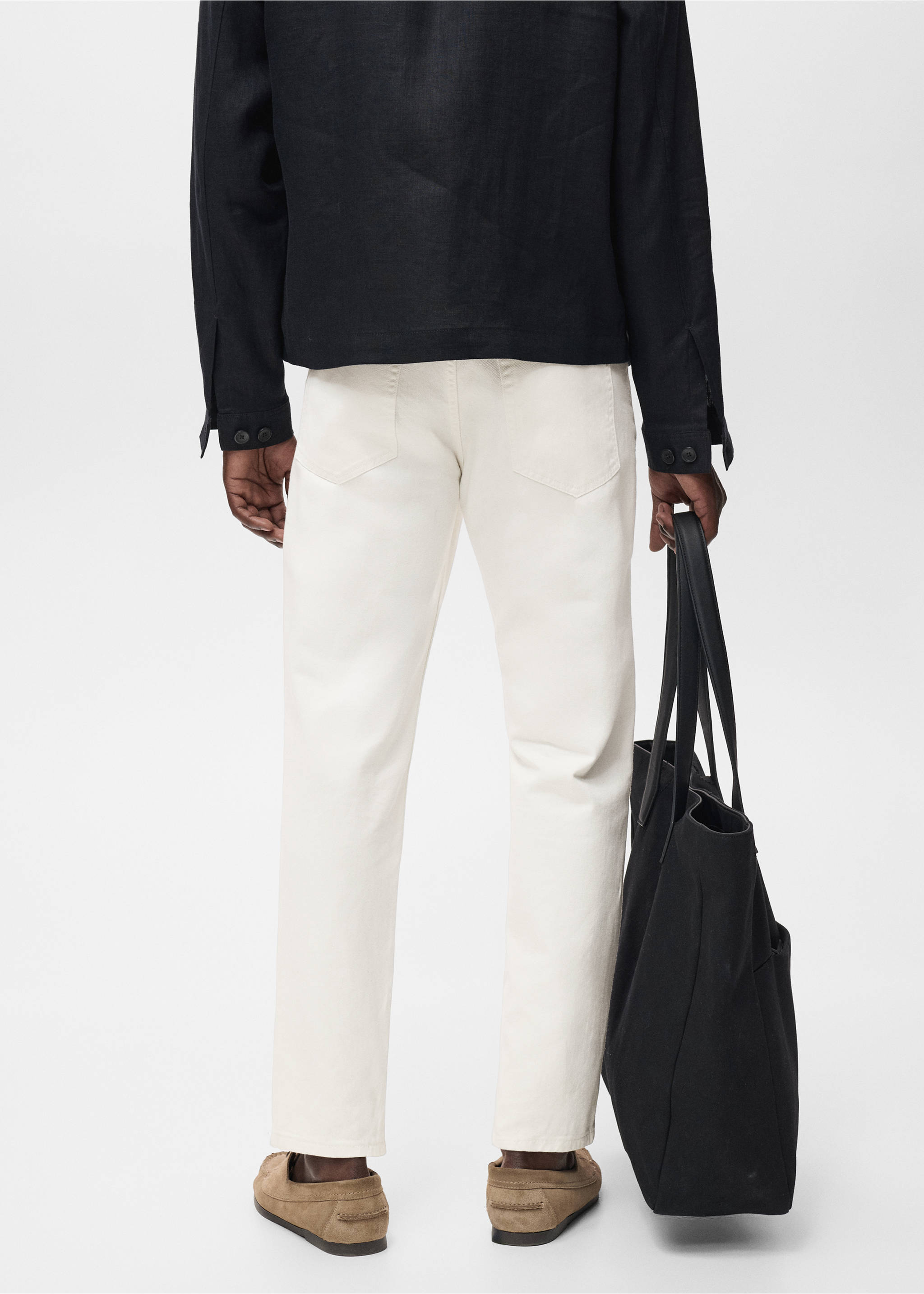 Lori tapered-fit jeans - Reverse of the article, Off White. Ref: 17094415-00.