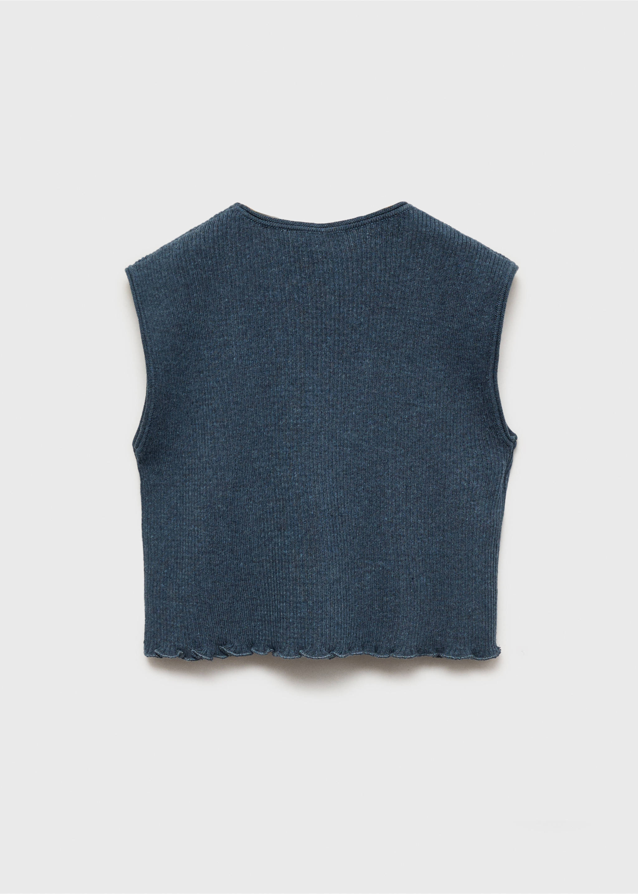 Ribbed jersey jacket - Reverse of the article, Indigo Blue. Ref: 17094416-00.