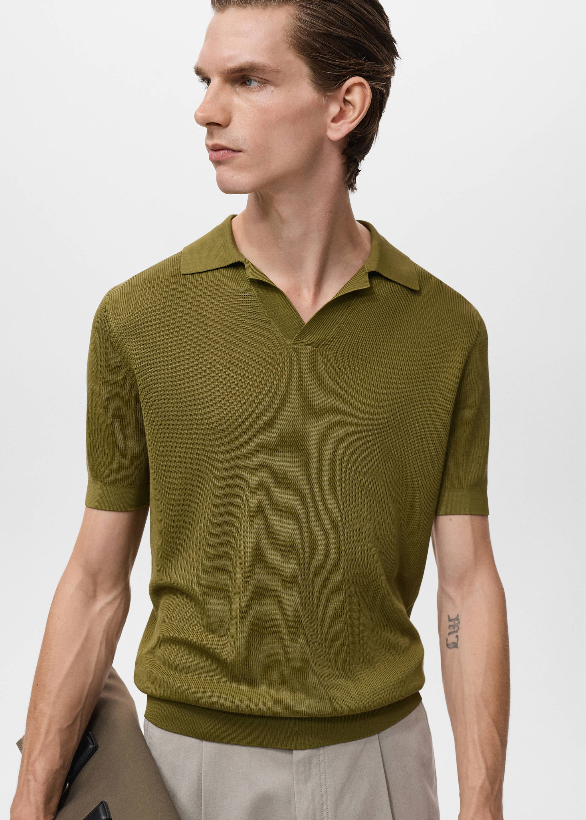 Polo coton microstructure - Plan moyen