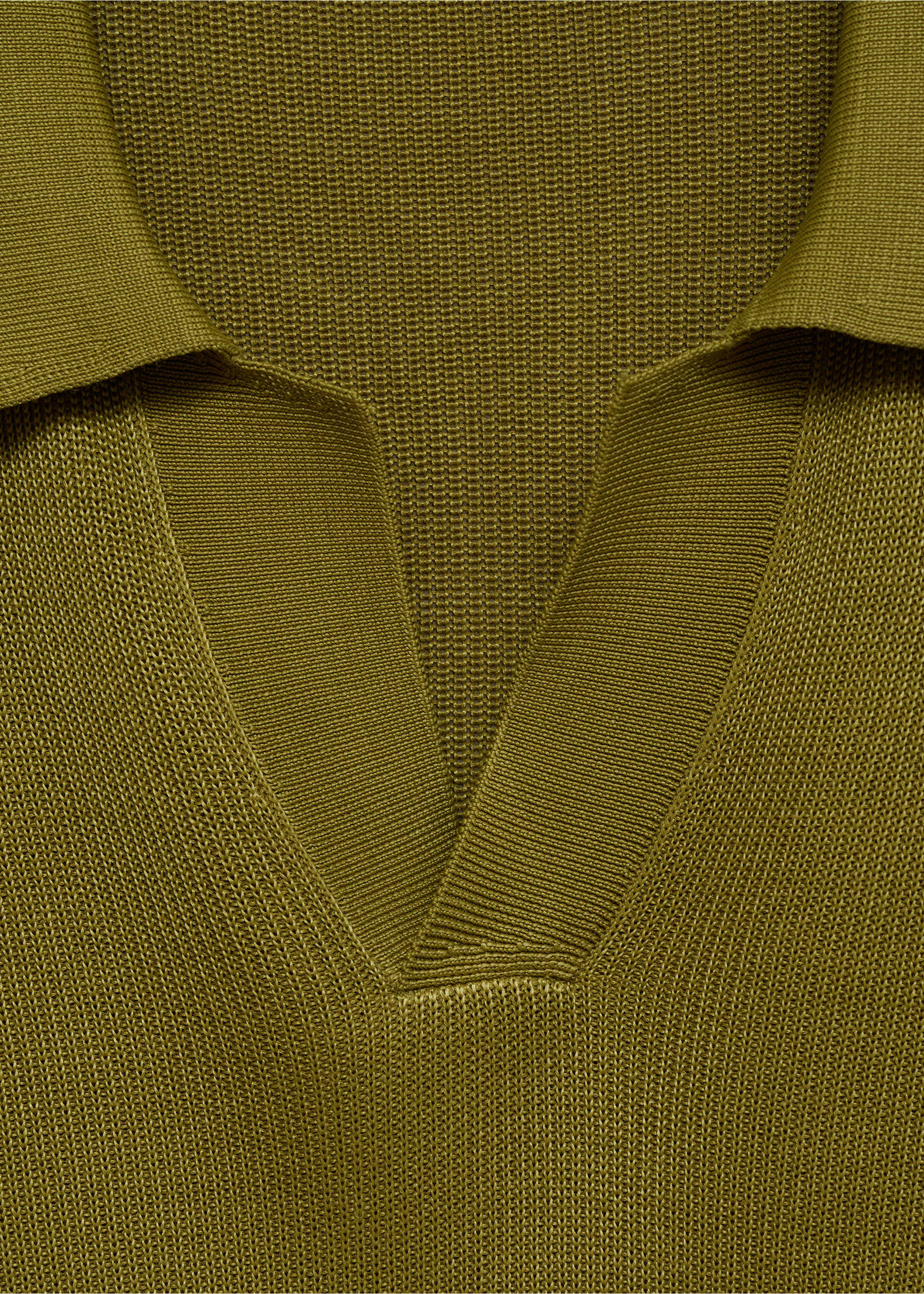 Polo coton microstructure - Détail de l'article 8, Vert. Ref: 17094423-00.