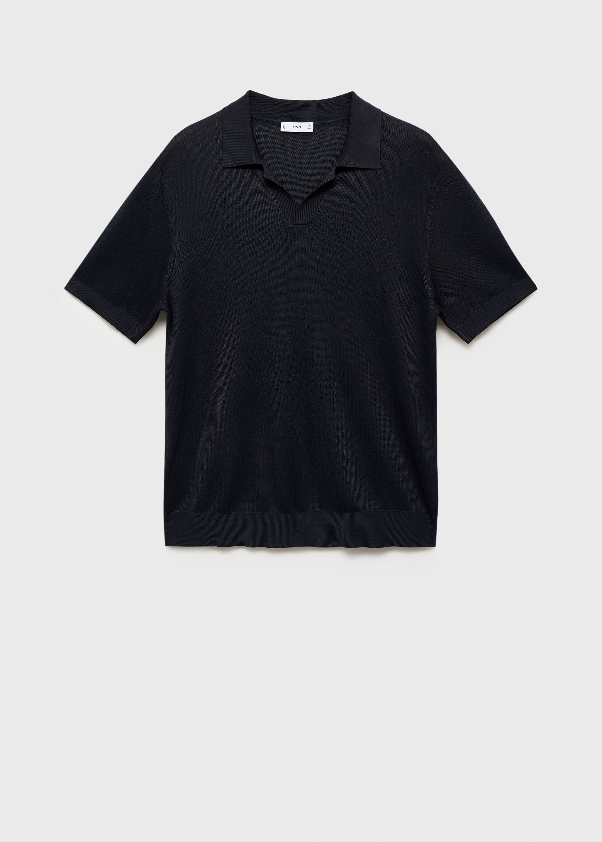 Poloshirt aus Baumwolle mit Mikrostruktur - Artikel ohne Model, Petrolblau. Ref: 17094423-00.