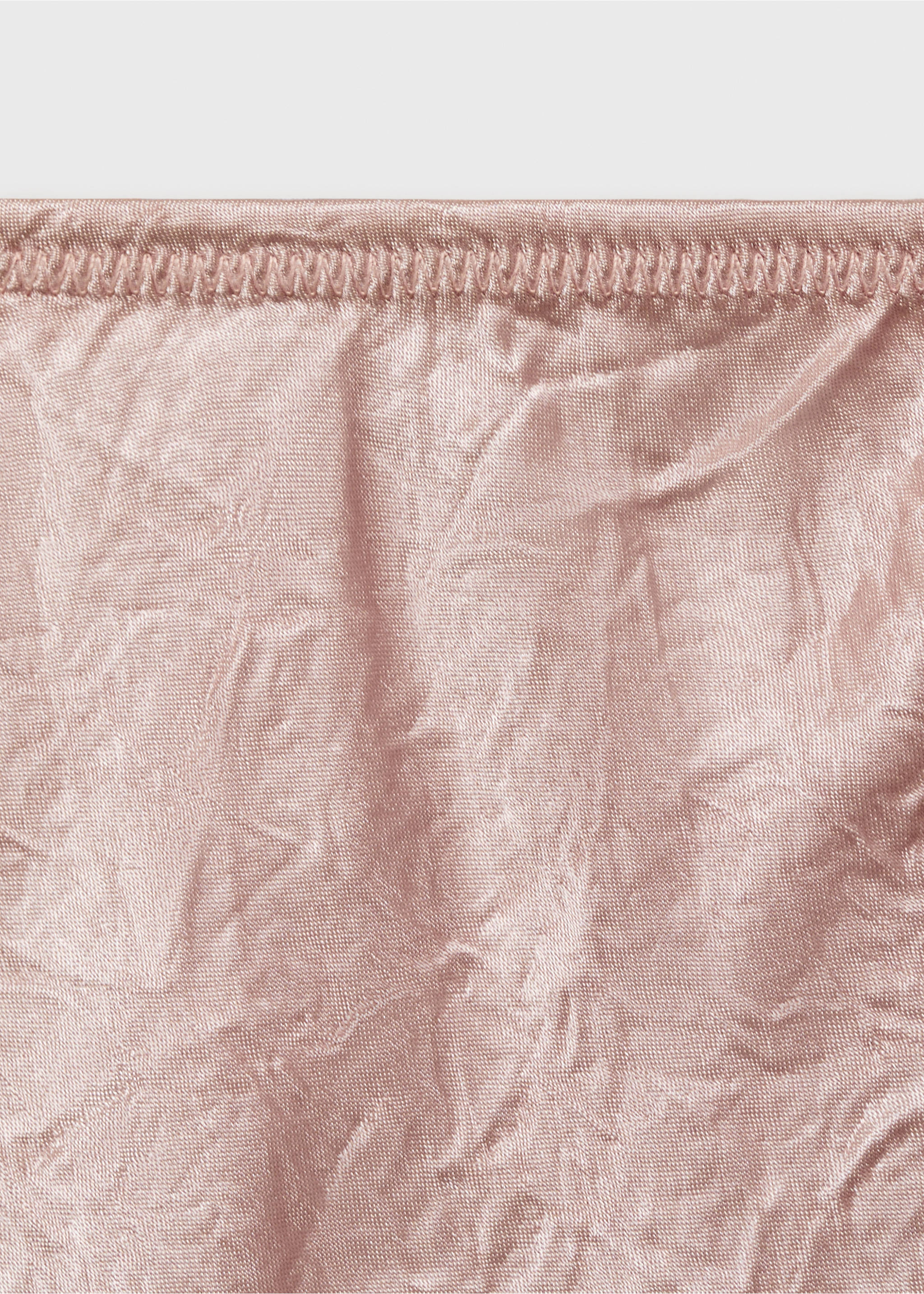 Creased-effect satin skirt - Details of the article 8, Pastel Pink. Ref: 17094424-00.
