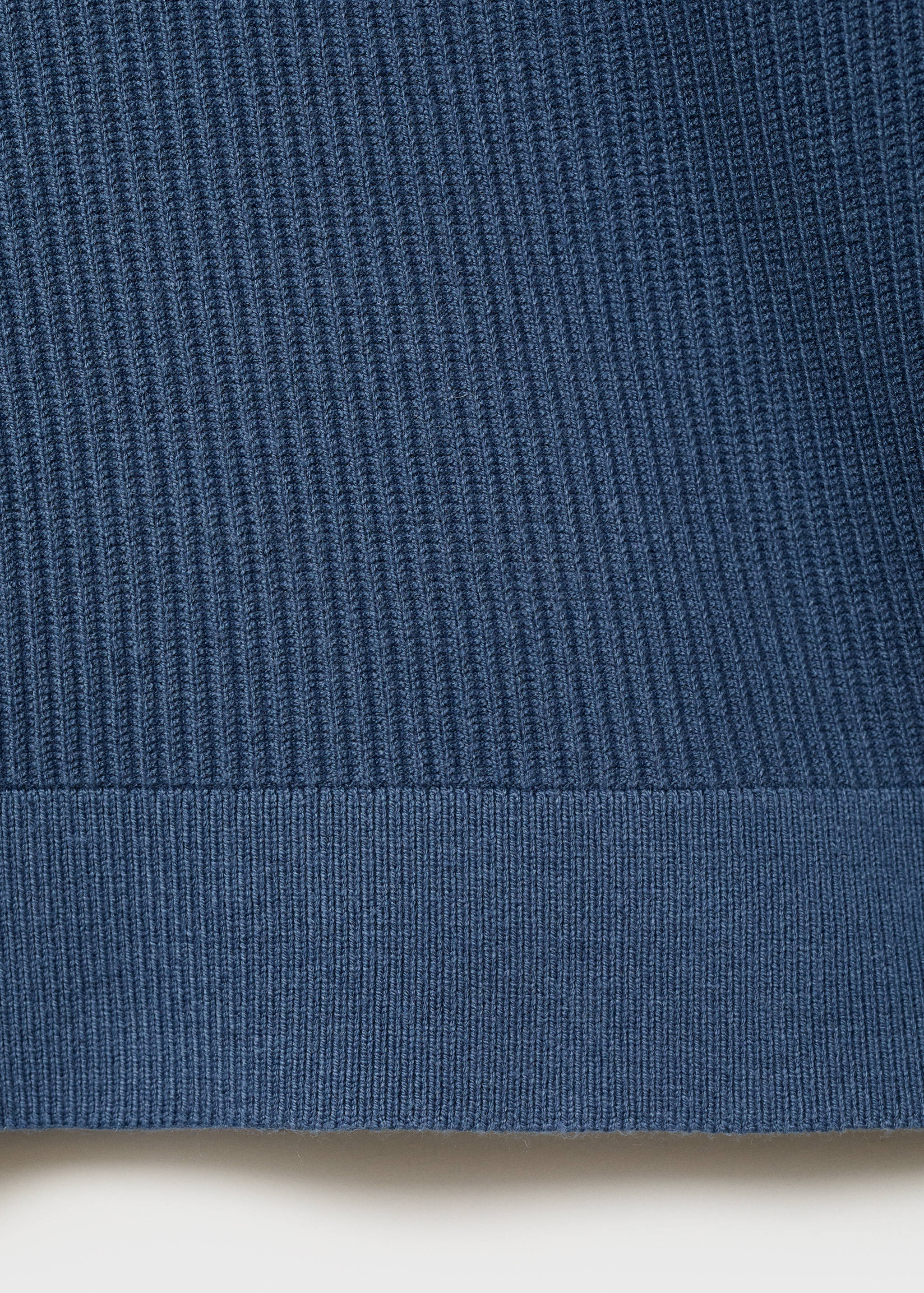 Ribbed sweater with zip neck - Details of the article 0