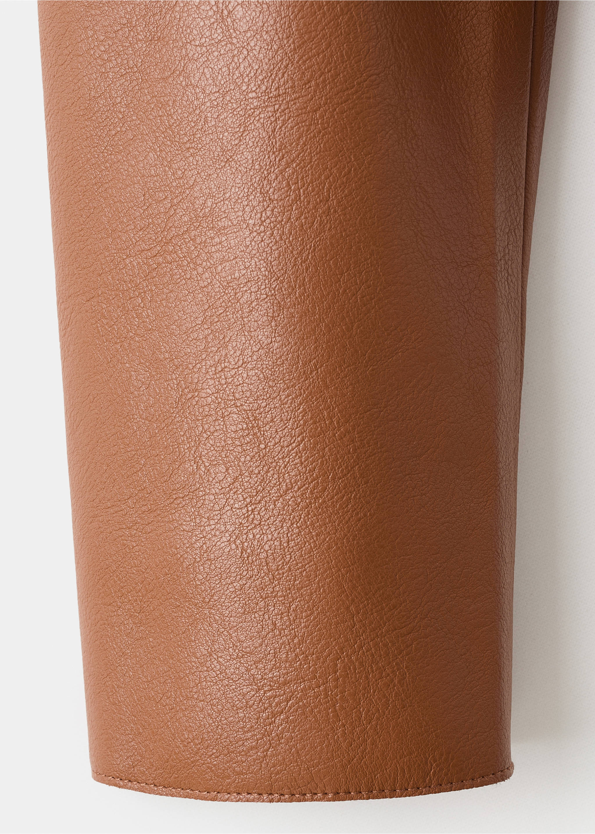 Faux-leather jacket with pockets - Details of the article 0, Medium Brown. Ref: 17094433-00.