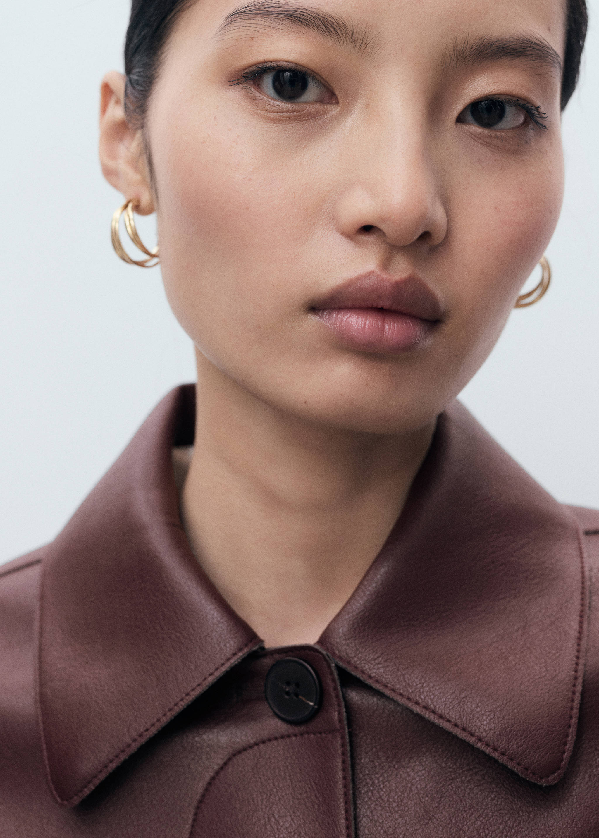 Faux-leather jacket with pockets - Details of the article 1