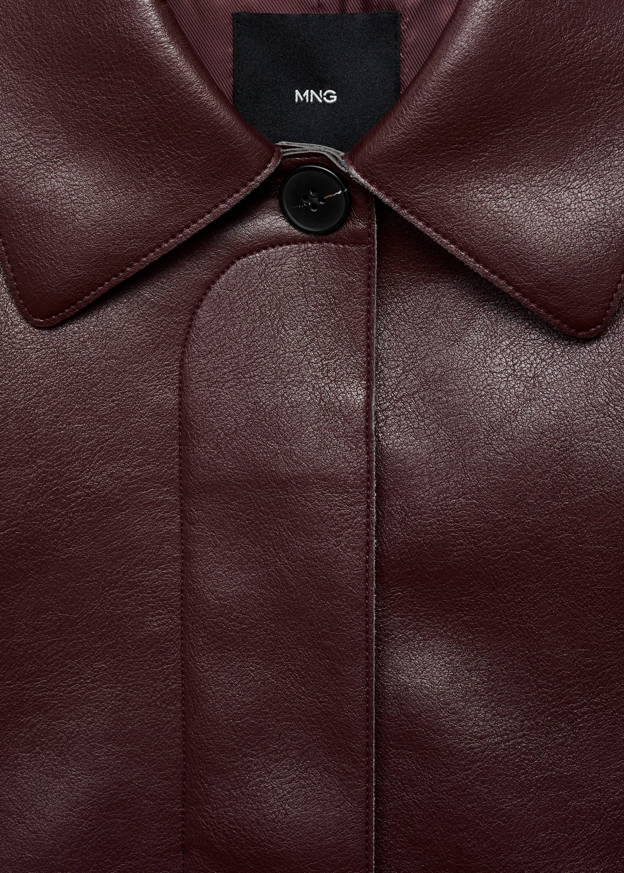 Faux-leather jacket with pockets - Details of the article 8