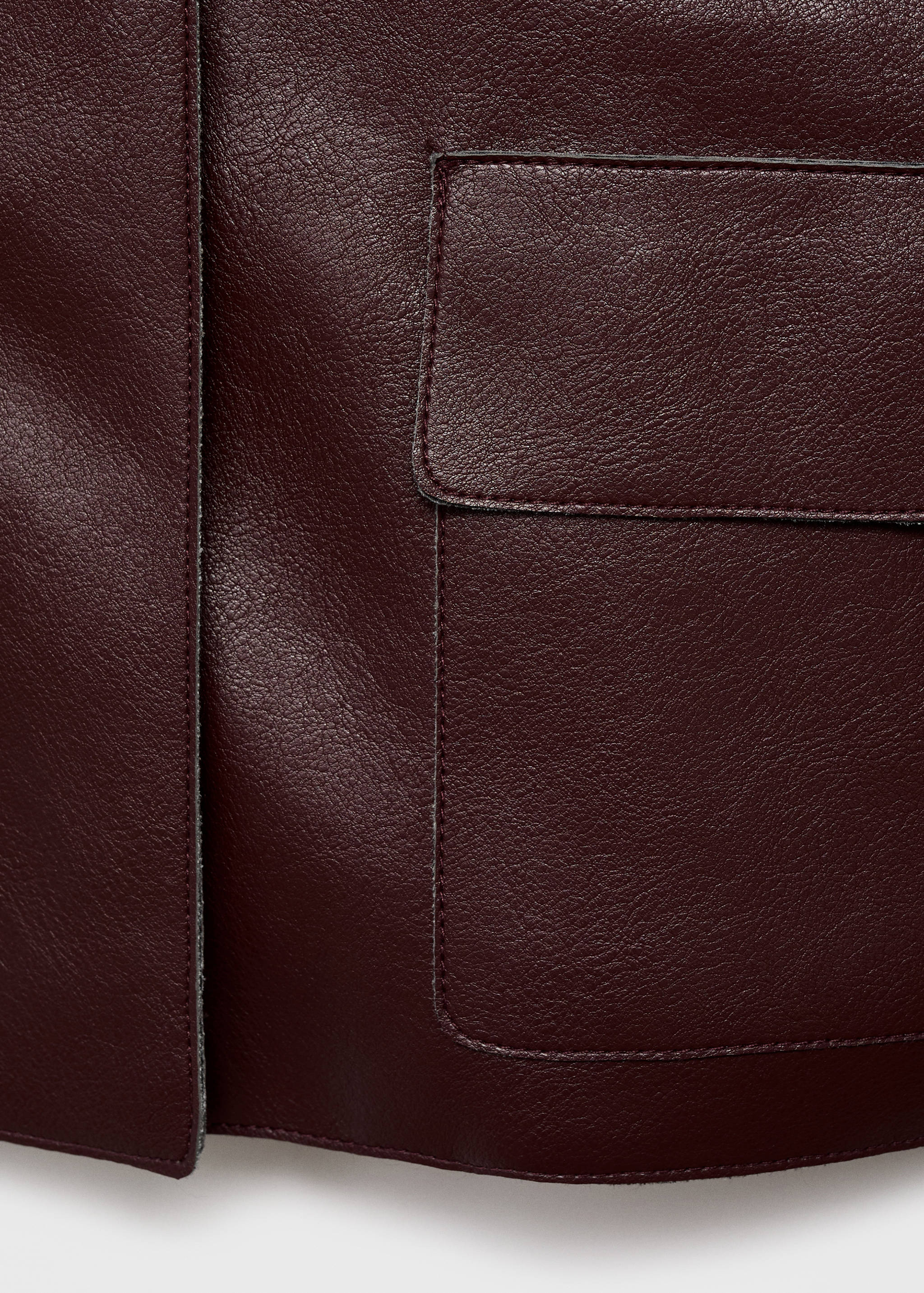 Faux-leather jacket with pockets - Details of the article 0