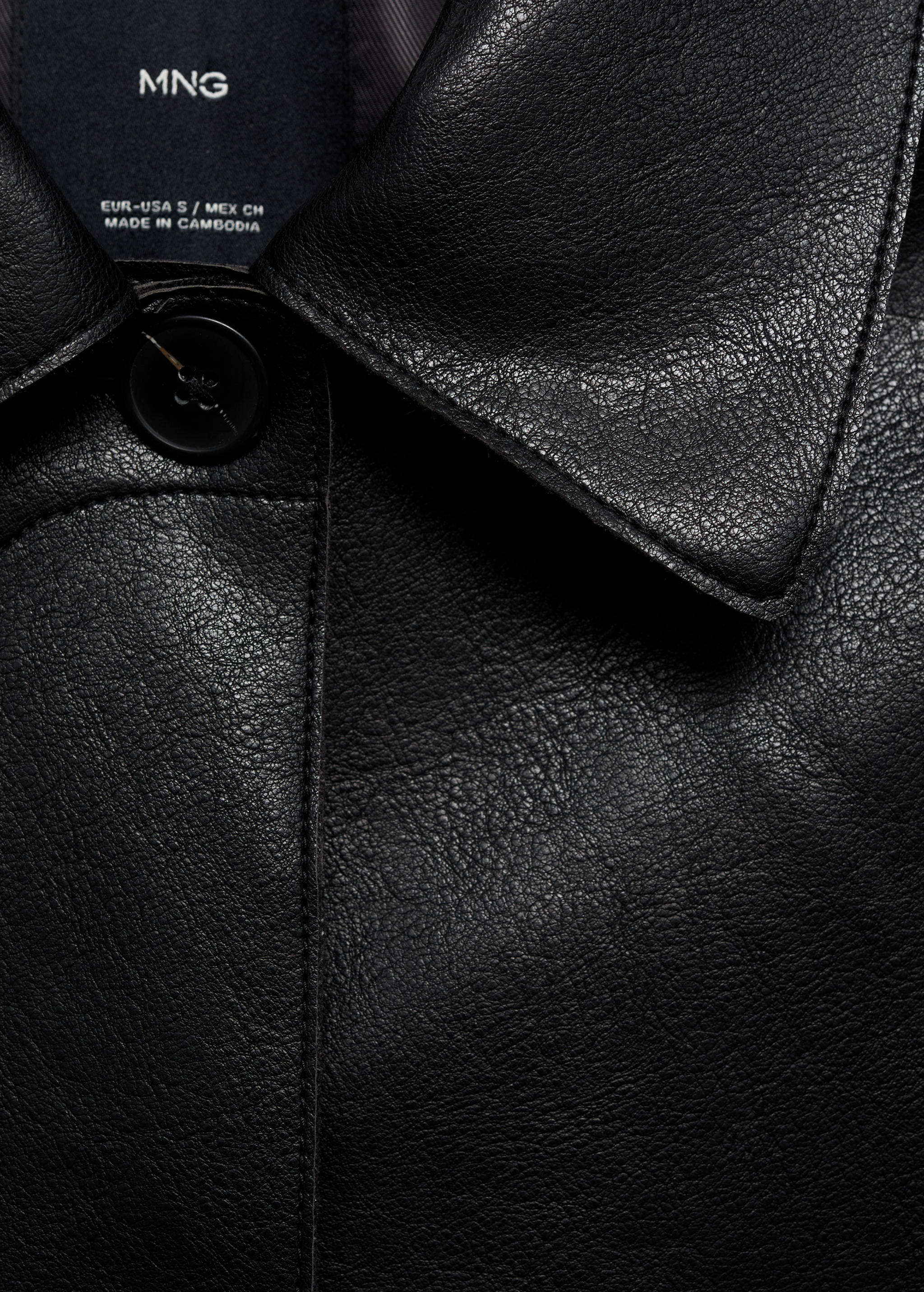 Faux-leather jacket with pockets - Details of the article 8