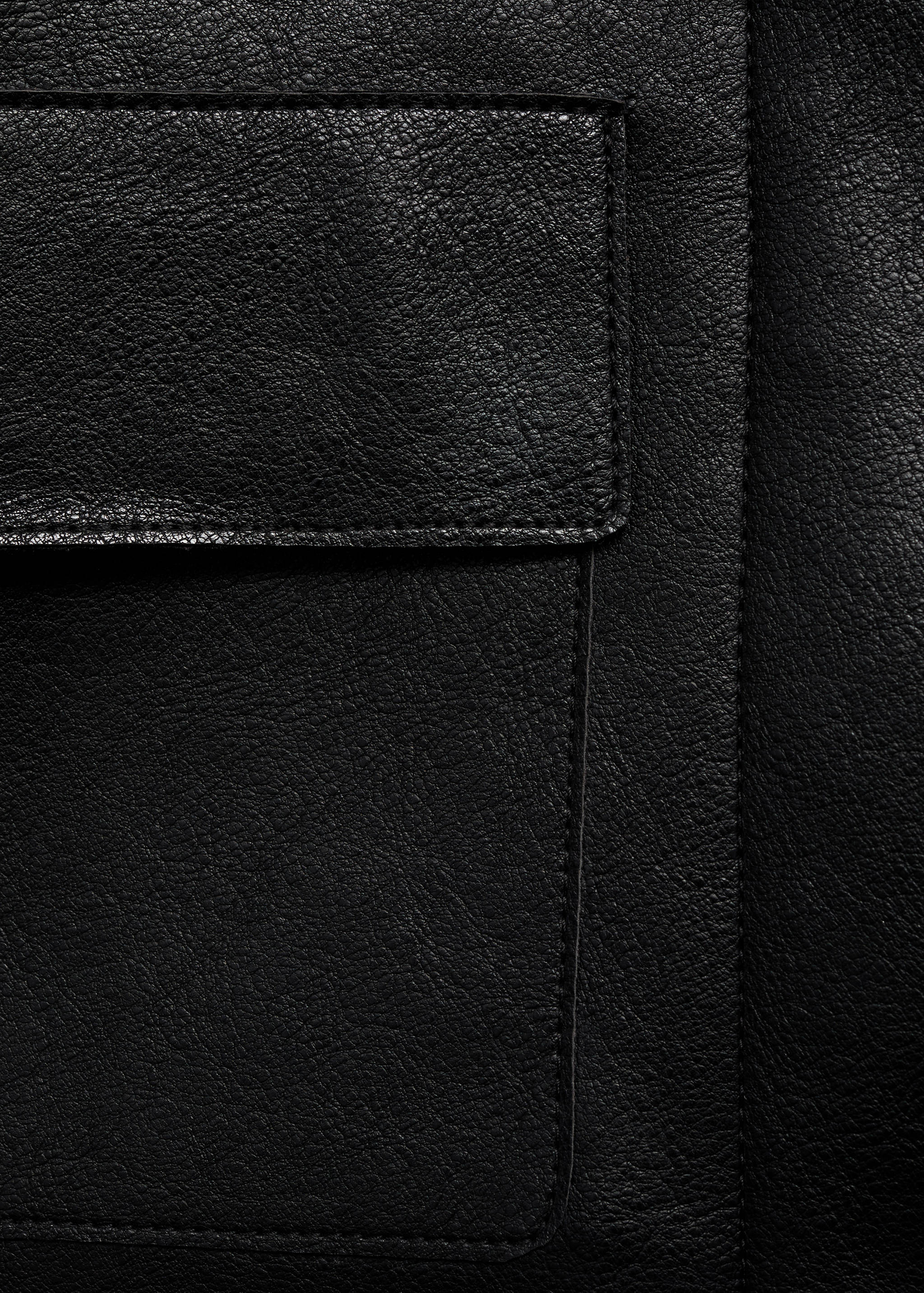 Faux-leather jacket with pockets - Details of the article 0