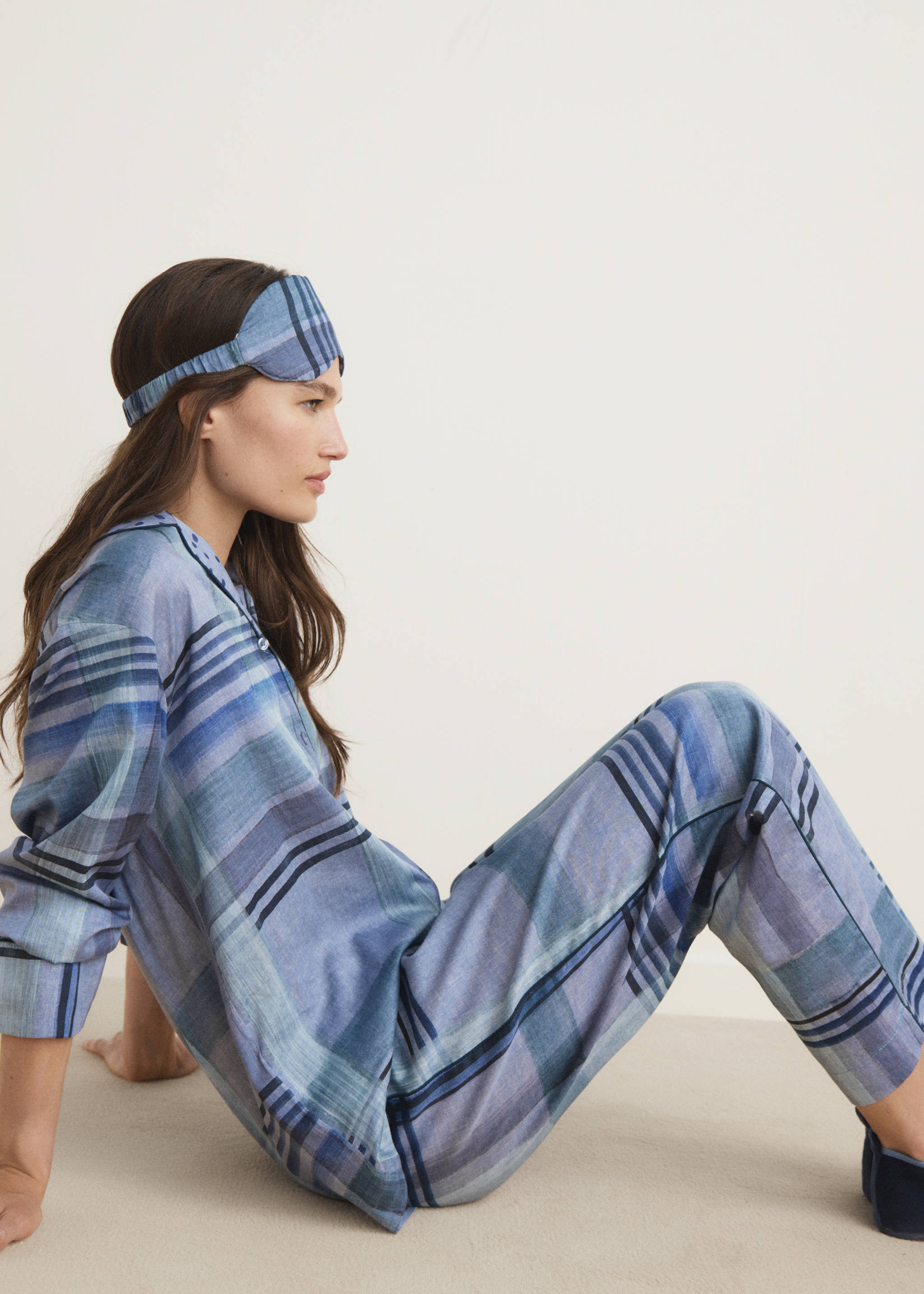 Pyjamahose mit Printmuster und Paspelierung - Detail des Artikels 1