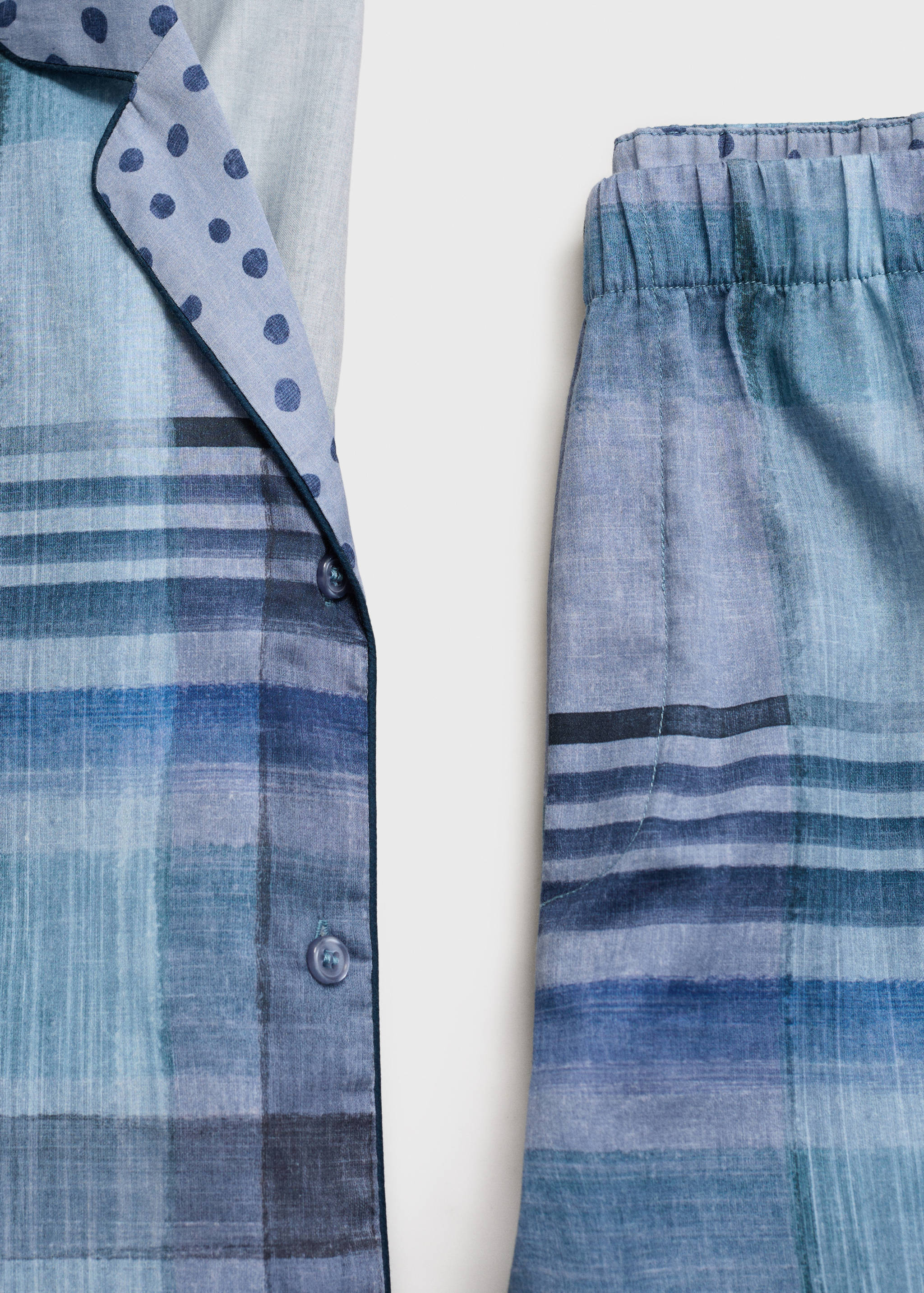 Pyjamahose mit Printmuster und Paspelierung - Detail des Artikels 0