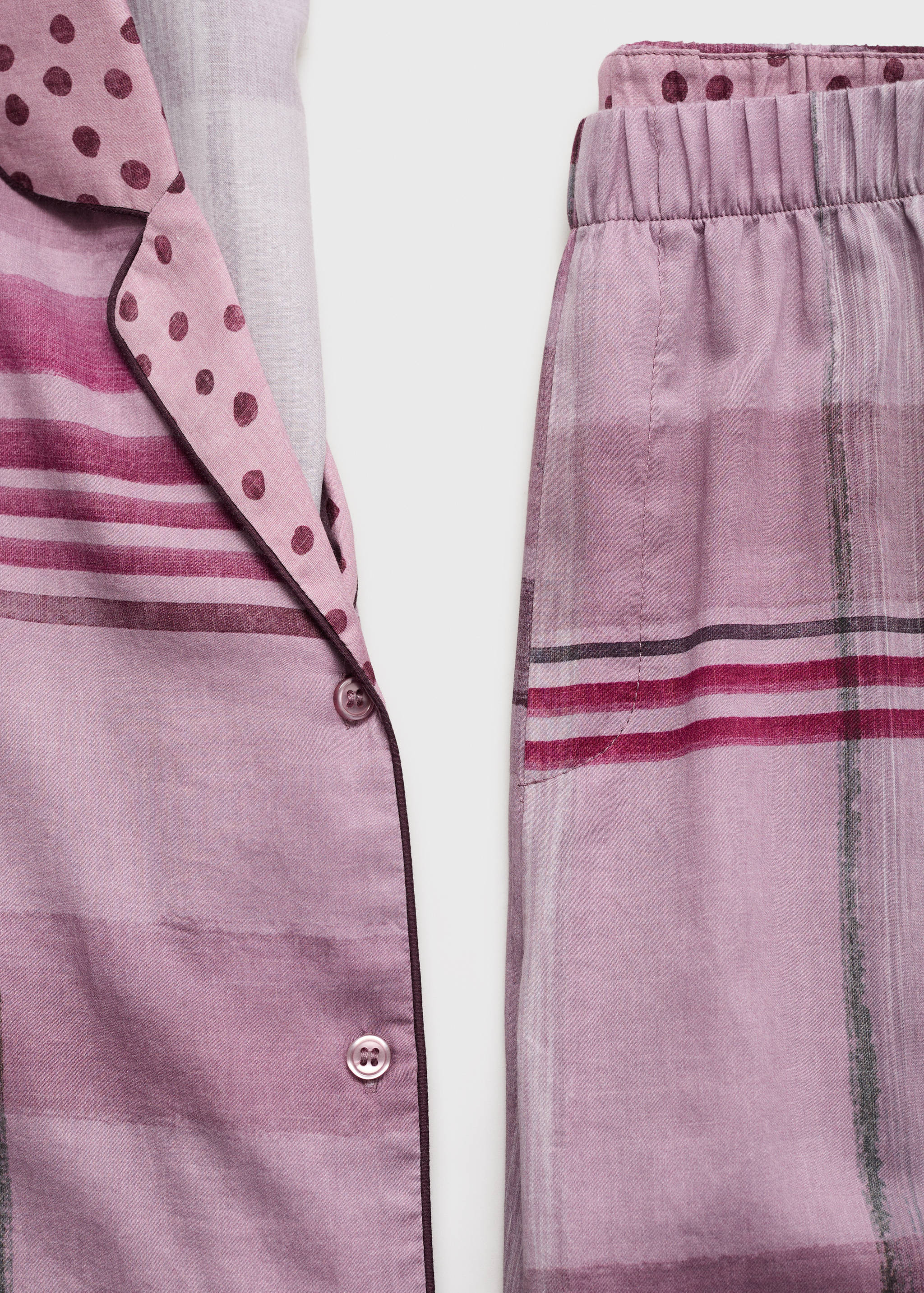 Pyjamahose mit Printmuster und Paspelierung - Detail des Artikels 0