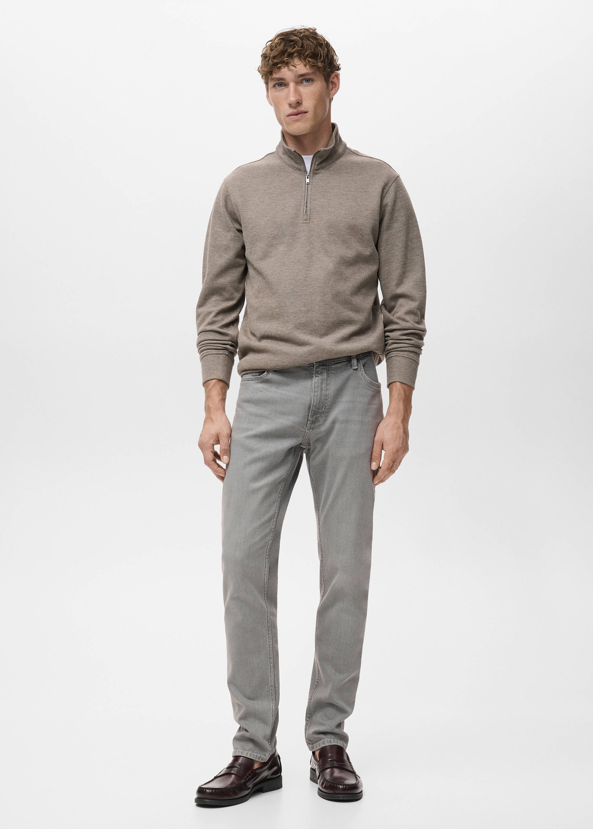 Jan slim-fit grey-wash jeans - General plane