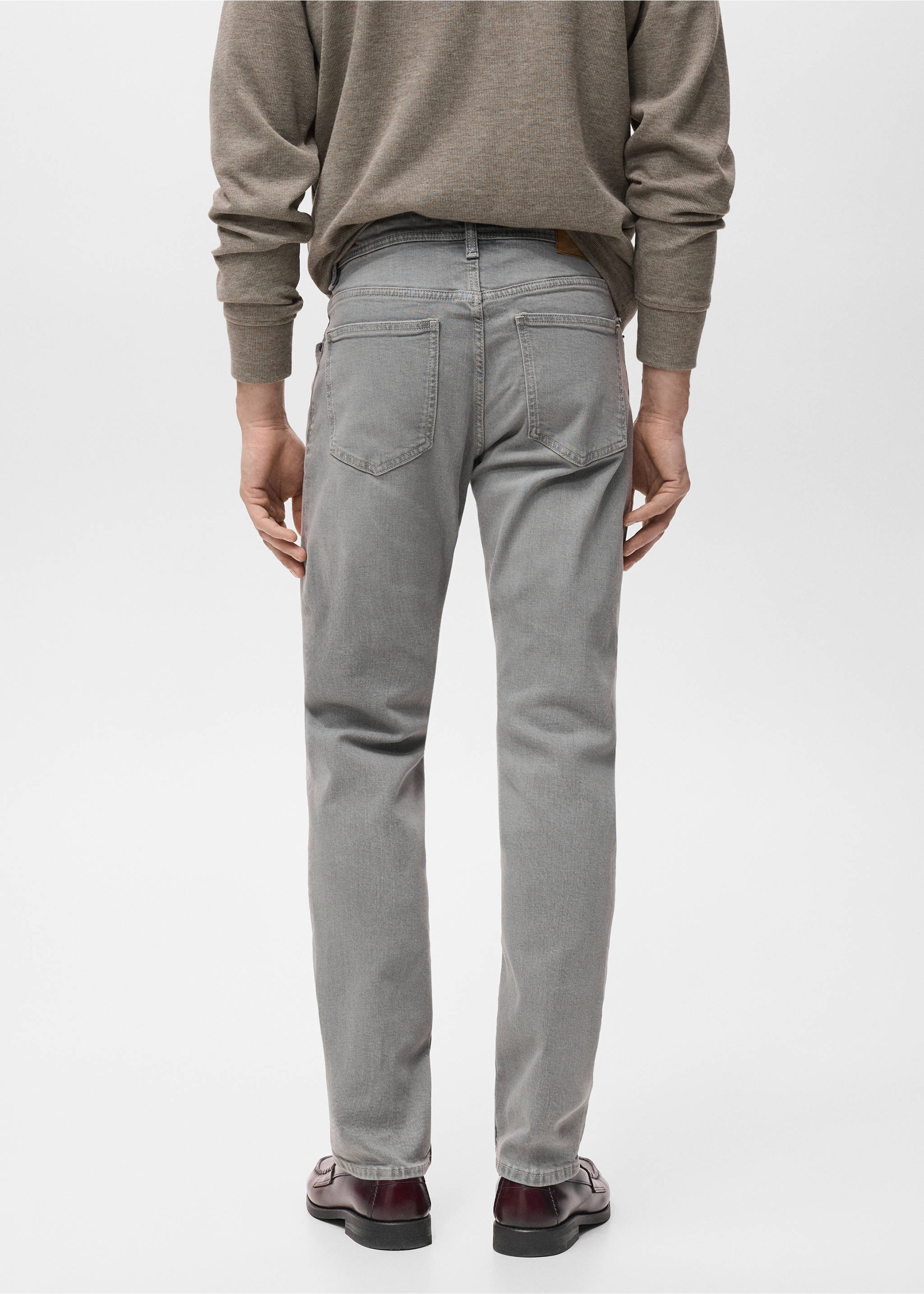 Texans Jan slim fit rentat gris - Revers de l'article, Gris denim. Ref: 17094437-00.