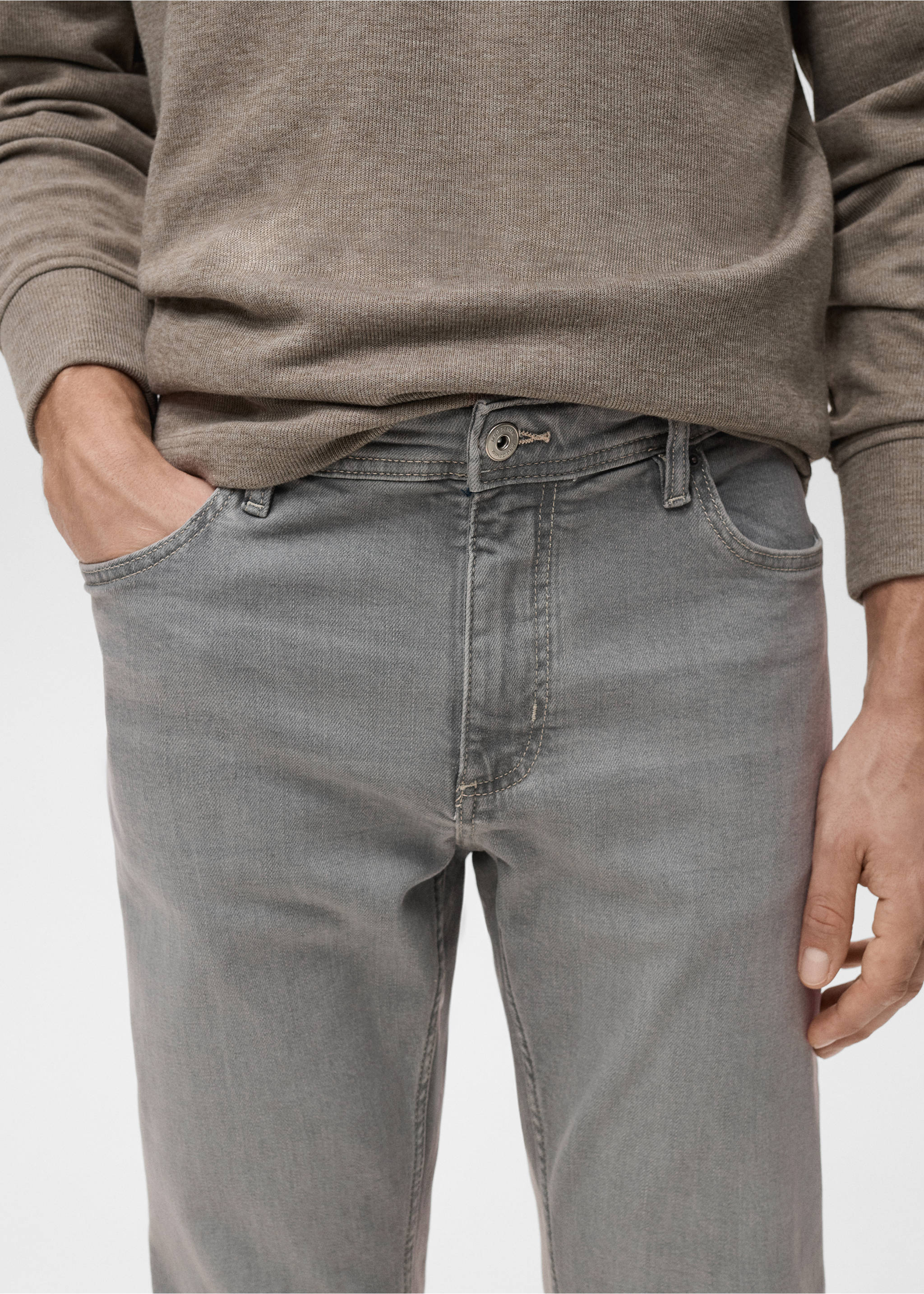 Texans Jan slim fit rentat gris - Detall de l'article 1, Gris denim. Ref: 17094437-00.