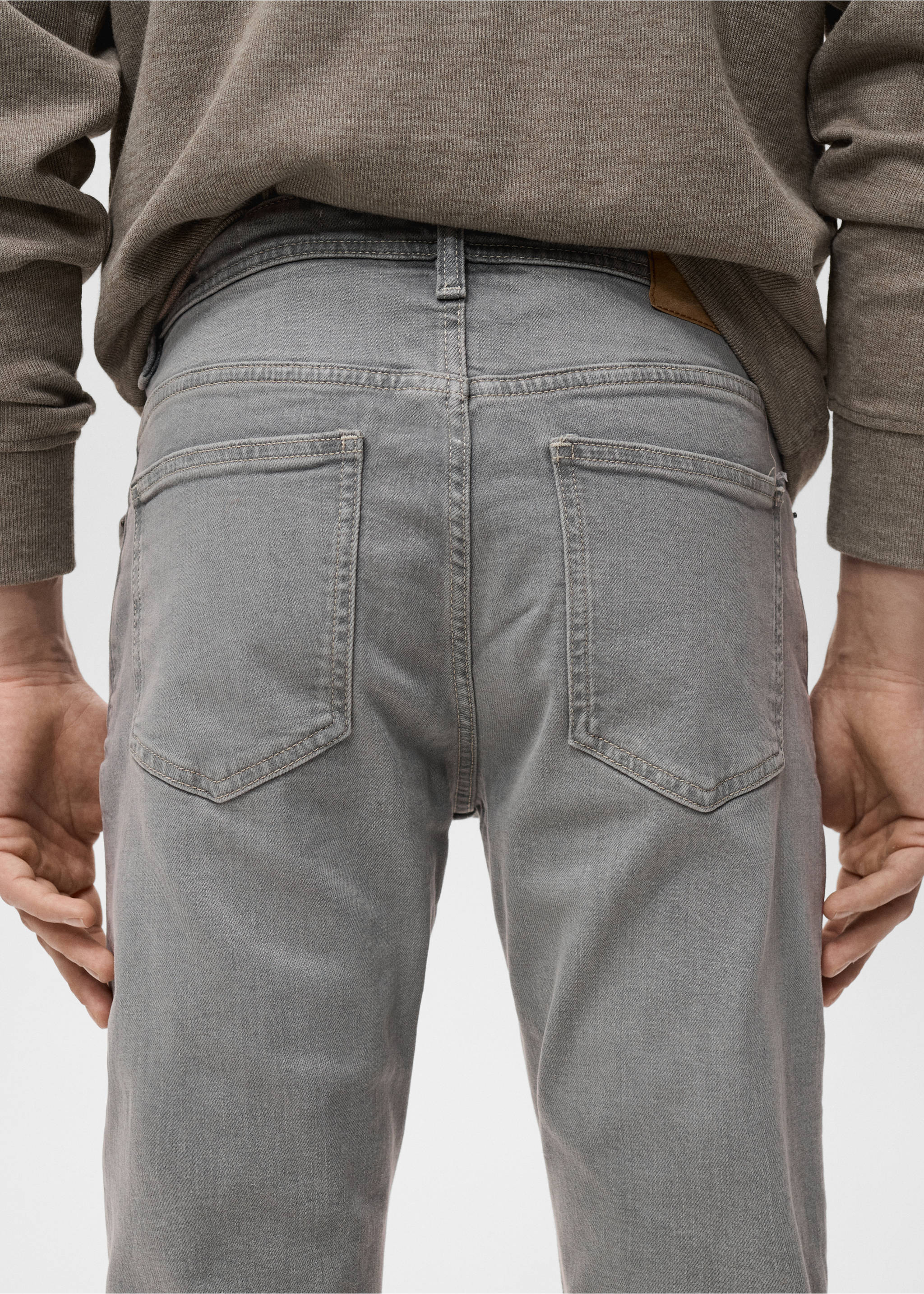 Texans Jan slim fit rentat gris - Detall de l'article 3, Gris denim. Ref: 17094437-00.