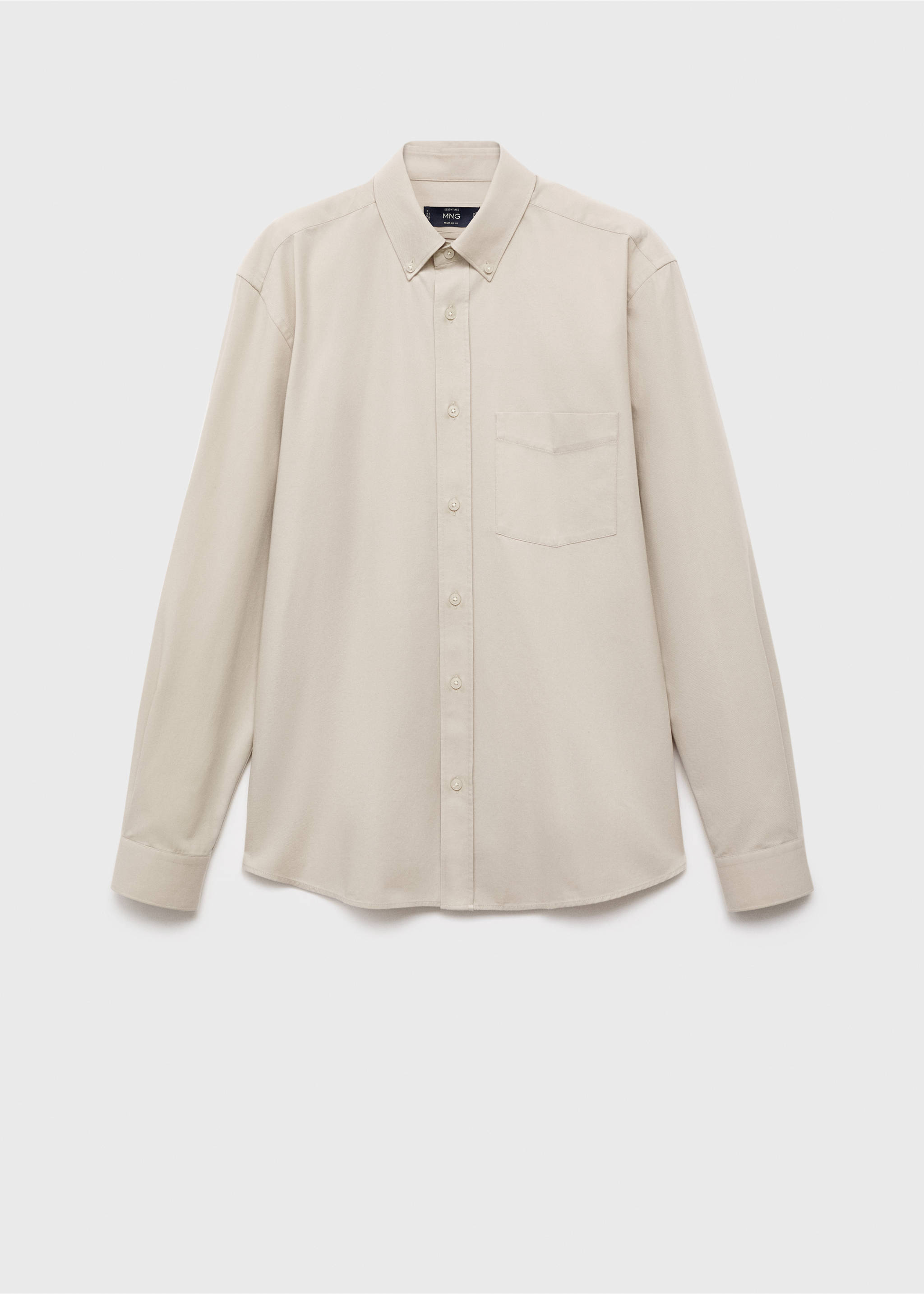Chemise 100 % coton regular-fit poche - Article sans modèle, Écru. Ref: 17094440-00.